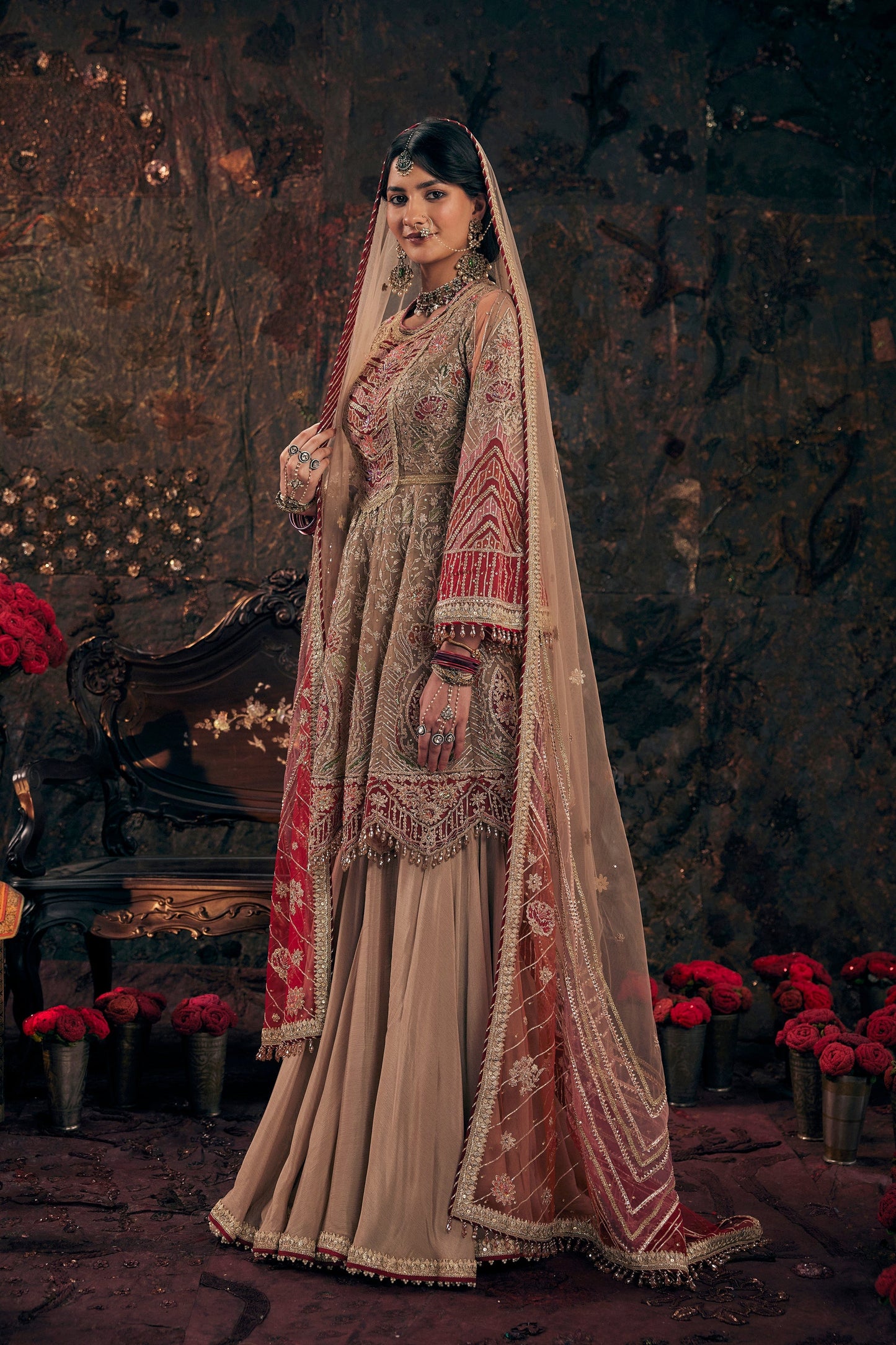Earthy Taupe Sharara Set