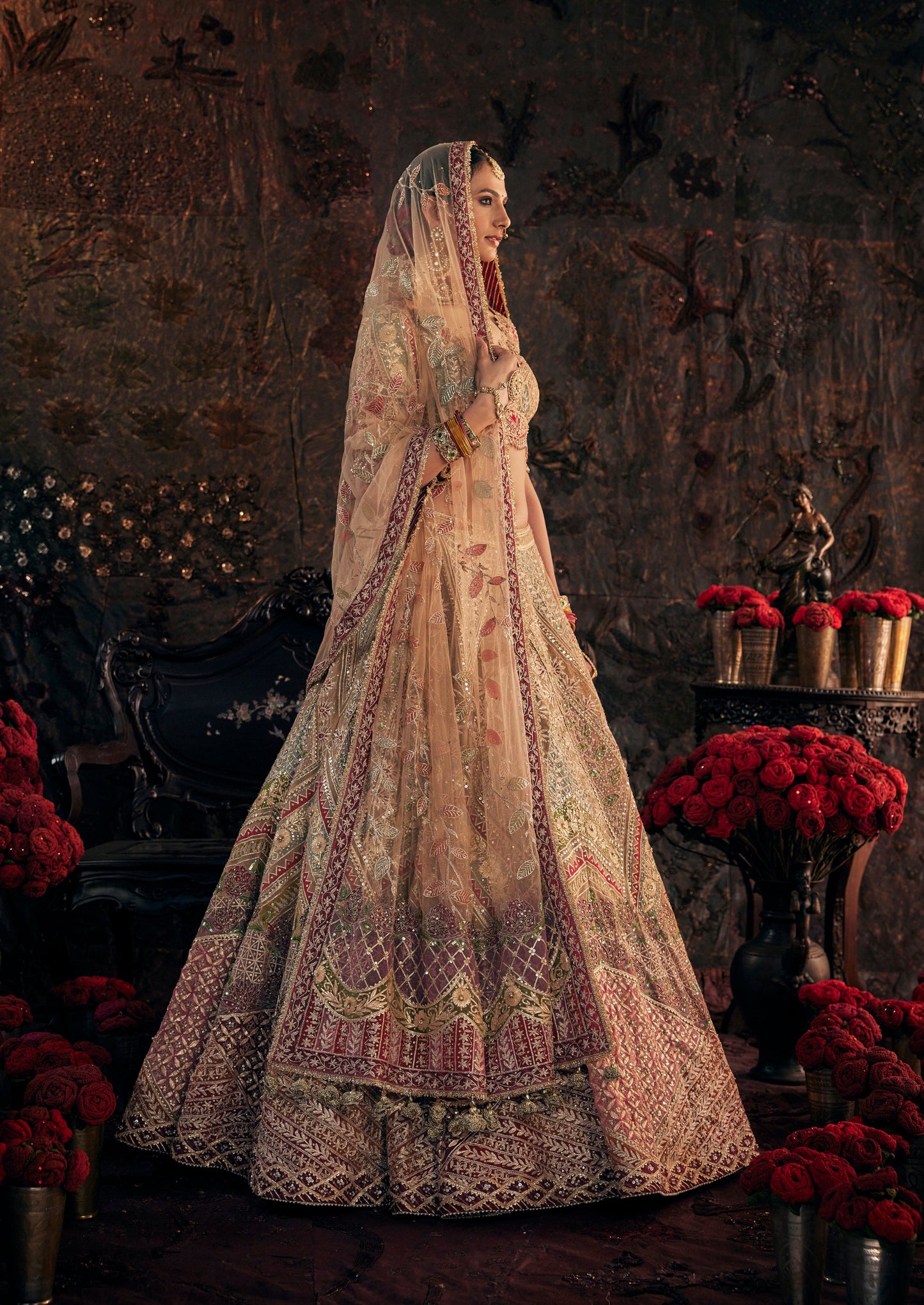 Barnish Gold Lehenga