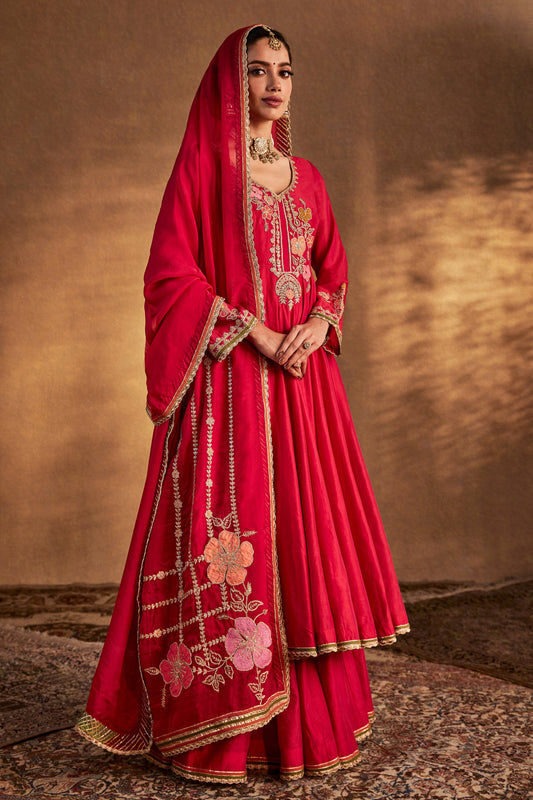 Rani Pink Bouquet Kalidar Set