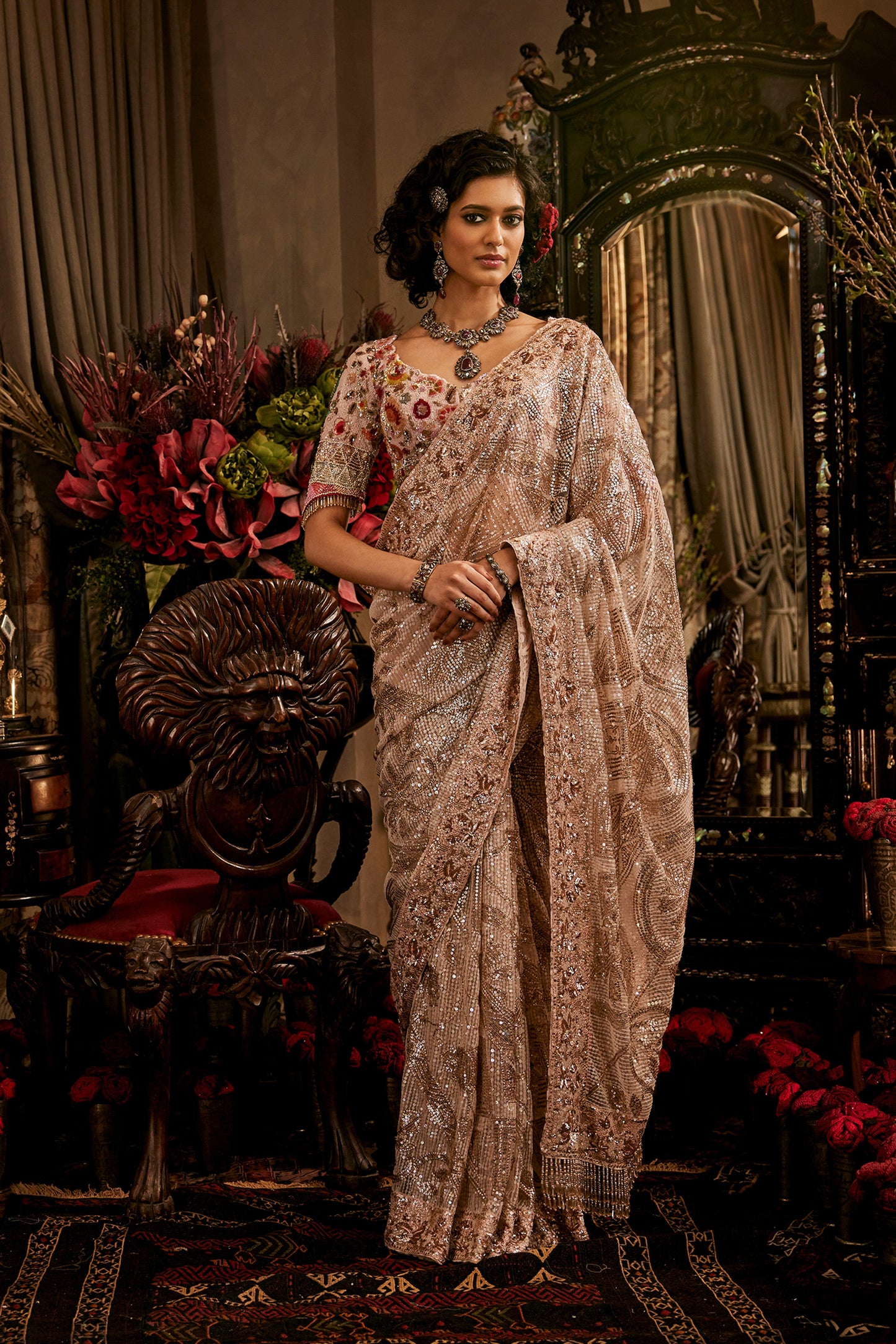 Ashes Of Rose Saree
