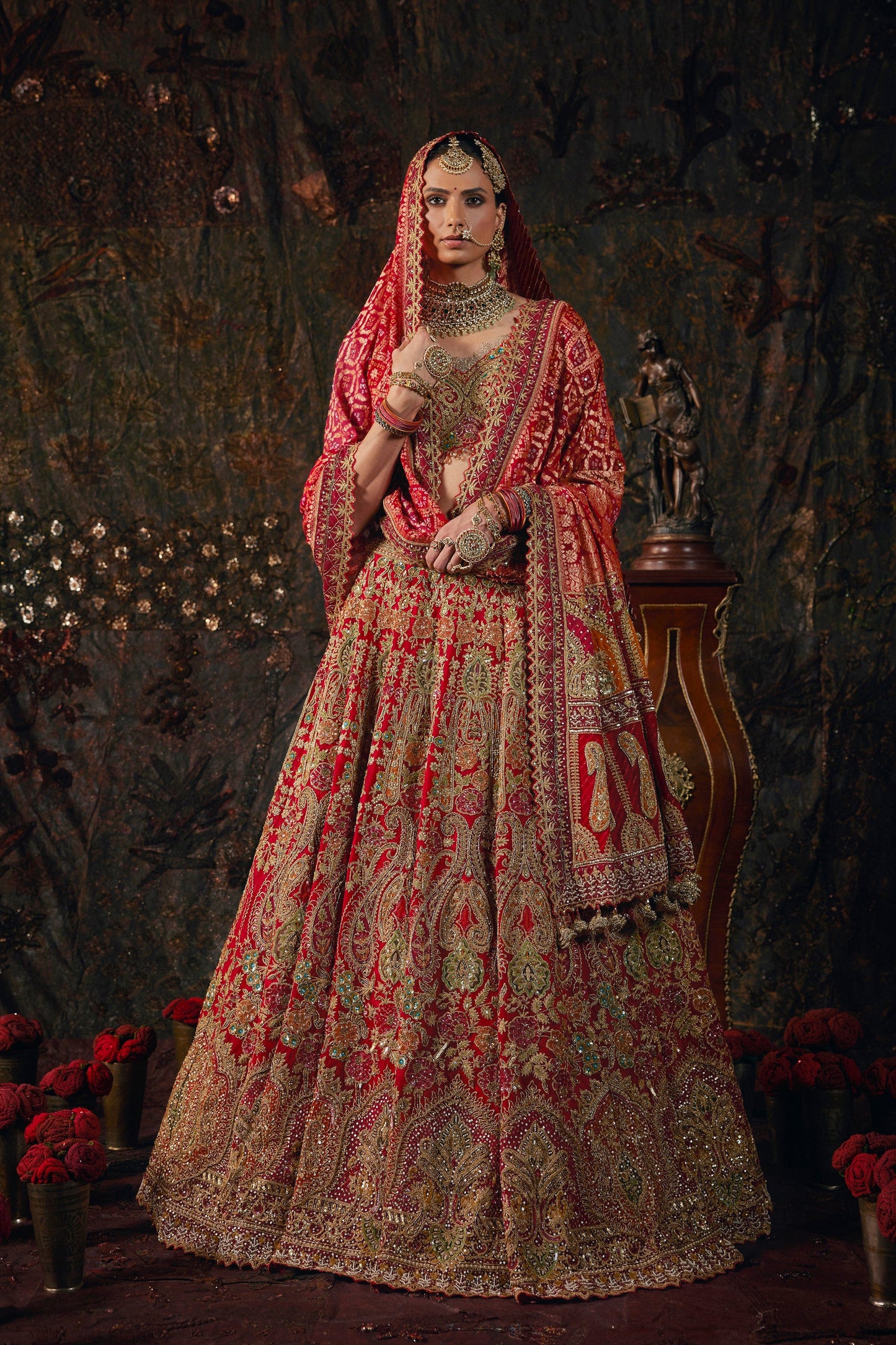 Scarlet Red Lehenga