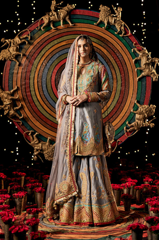 Dove Grey Gharara Set