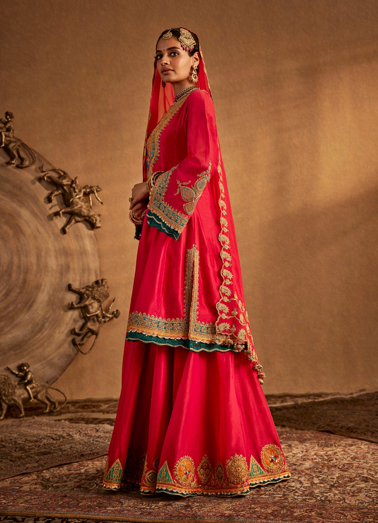 Hot Pink Sharara Set