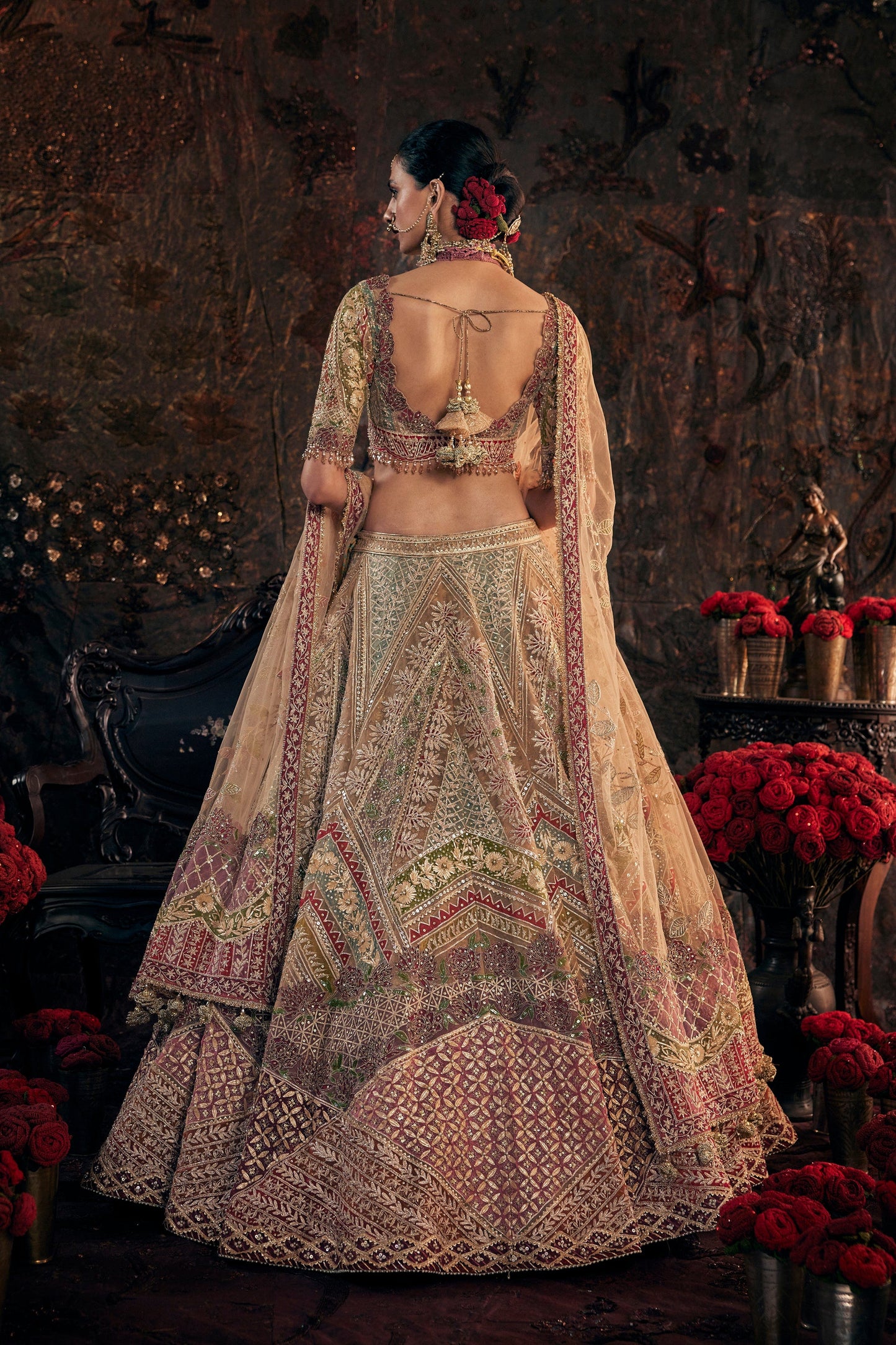 Barnish Gold Lehenga
