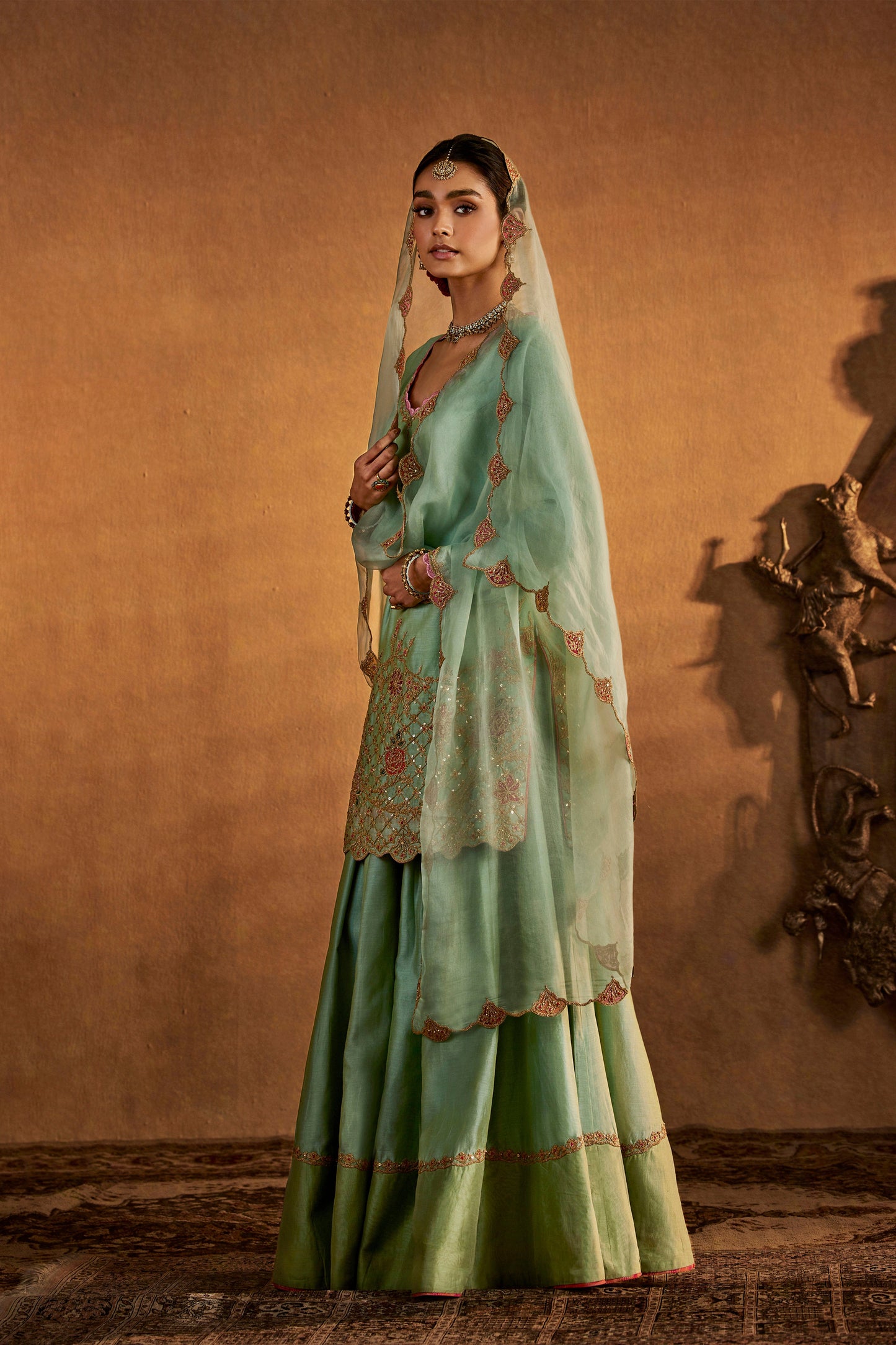 Pale Blue Sharara Set