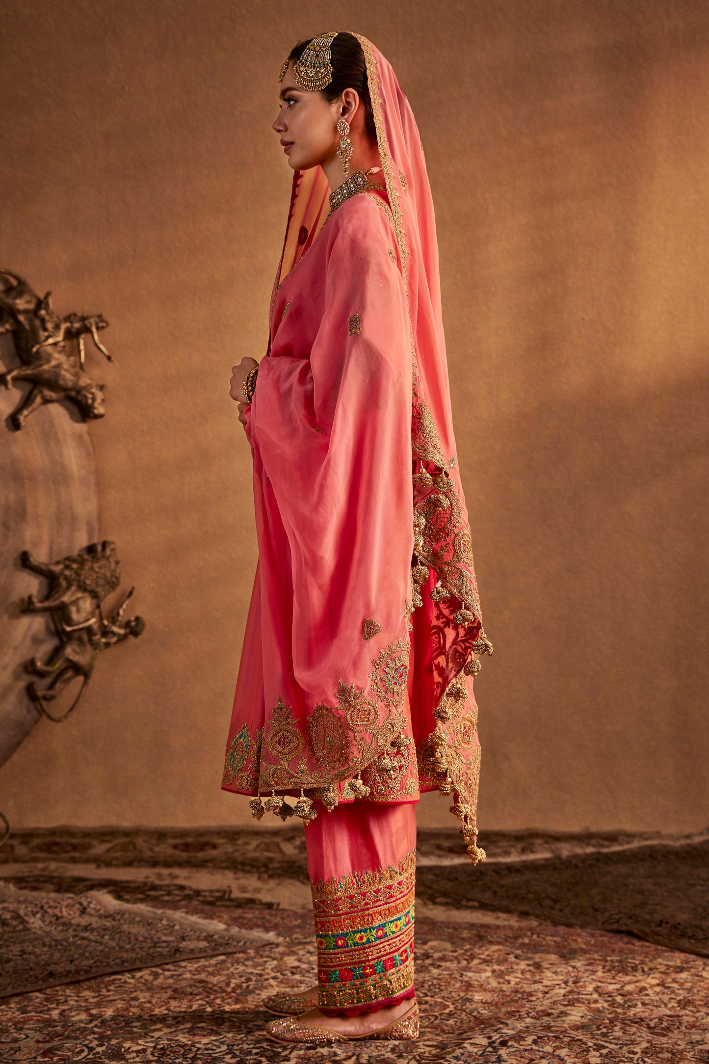 Coral Peach Kurta Set