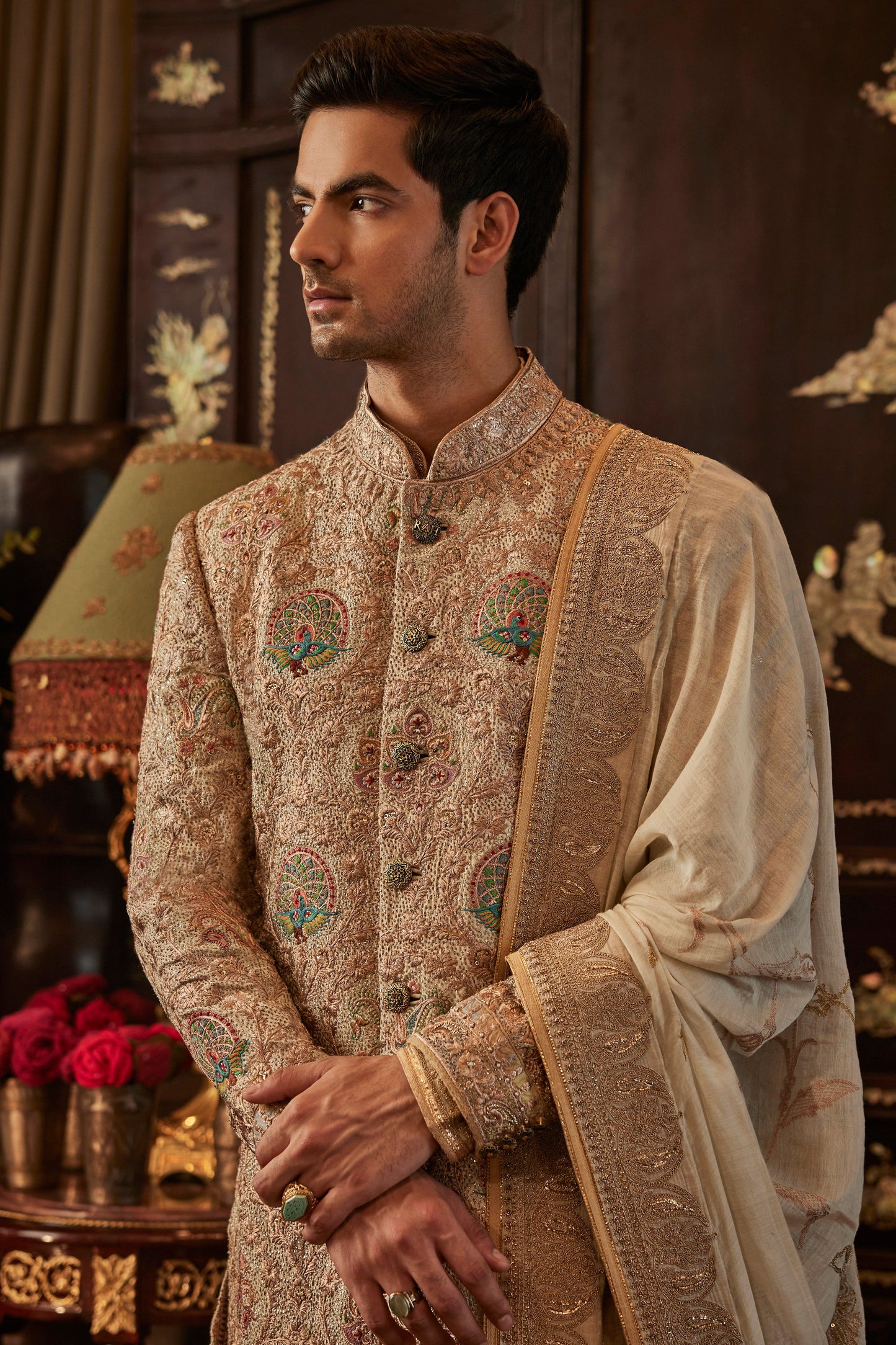 Mughal Miniature Art Sherwani