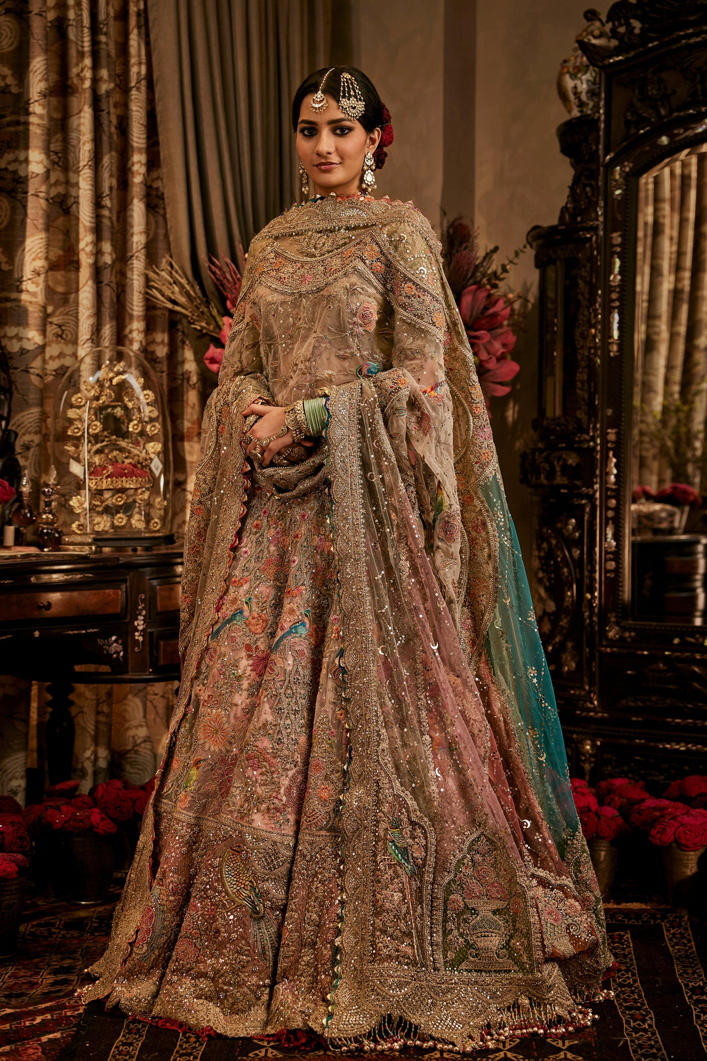 Blush Pink Tulle Lehenga