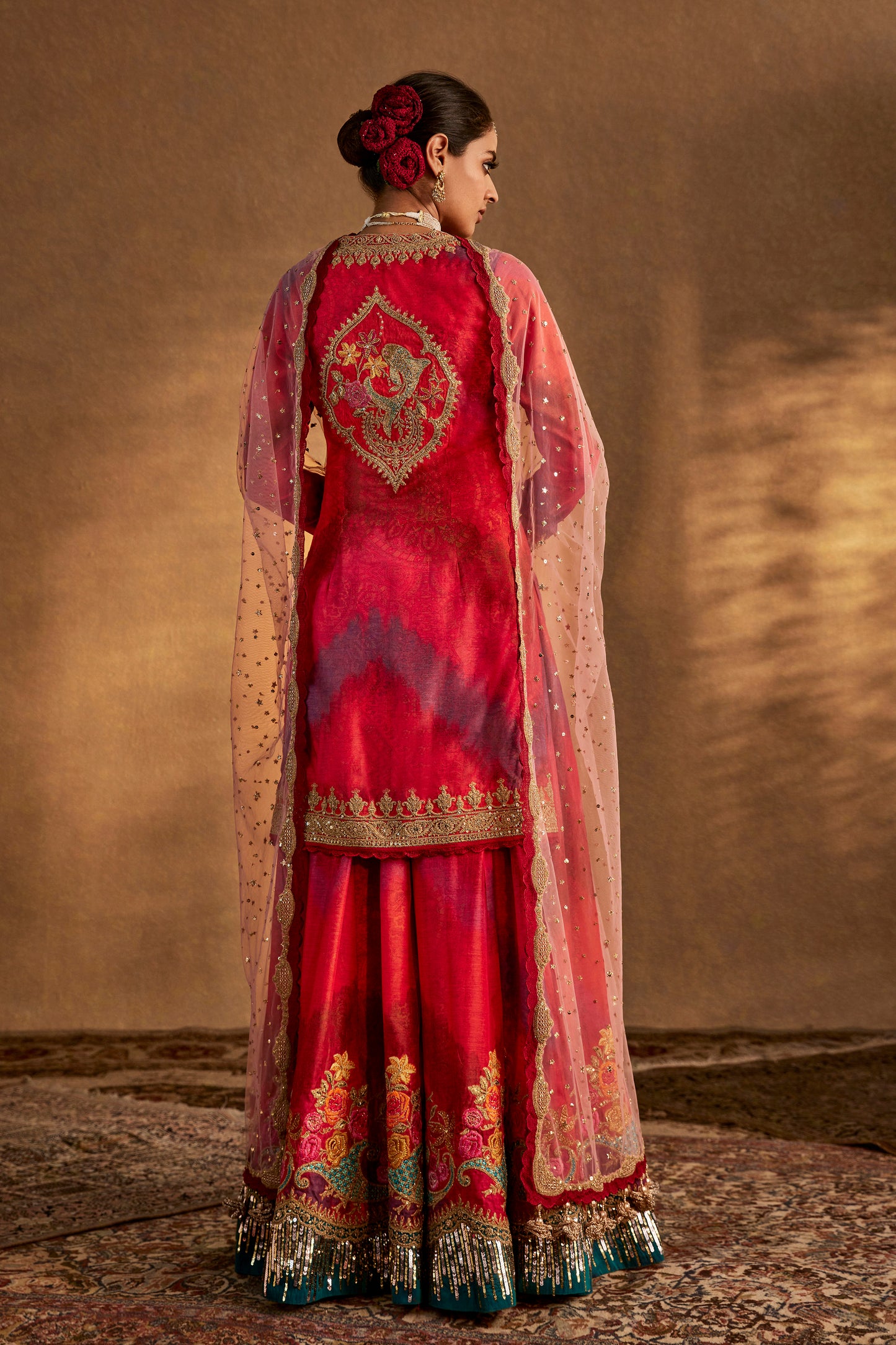 Sorbet Peach Sharara Set