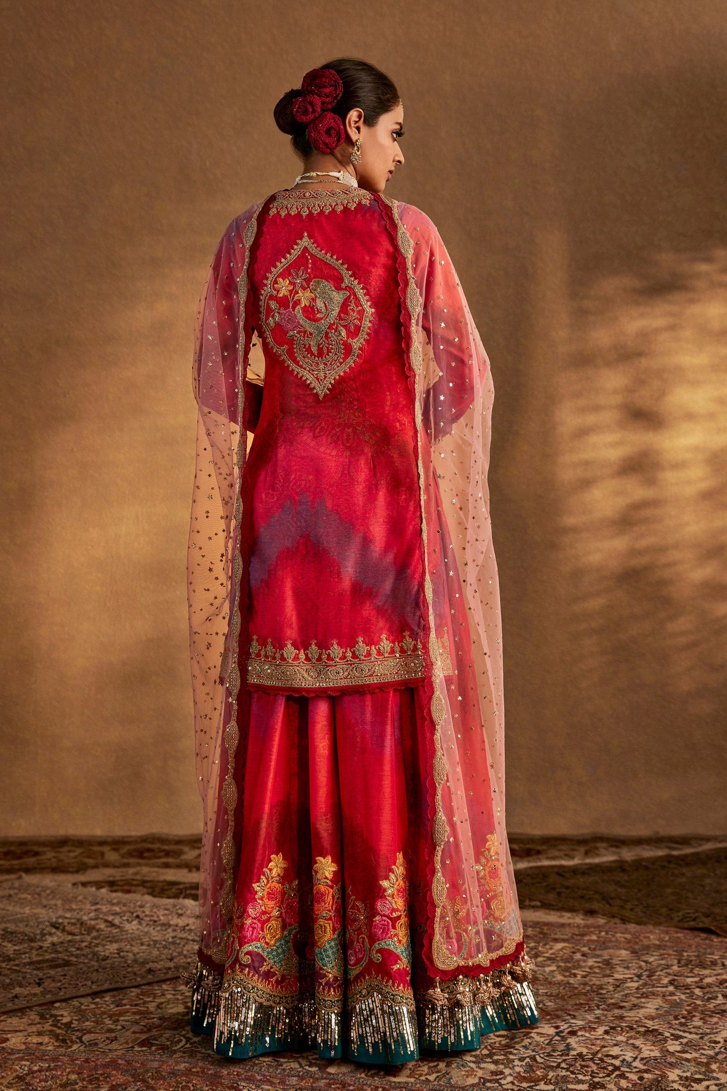 Sorbet Peach Sharara Set