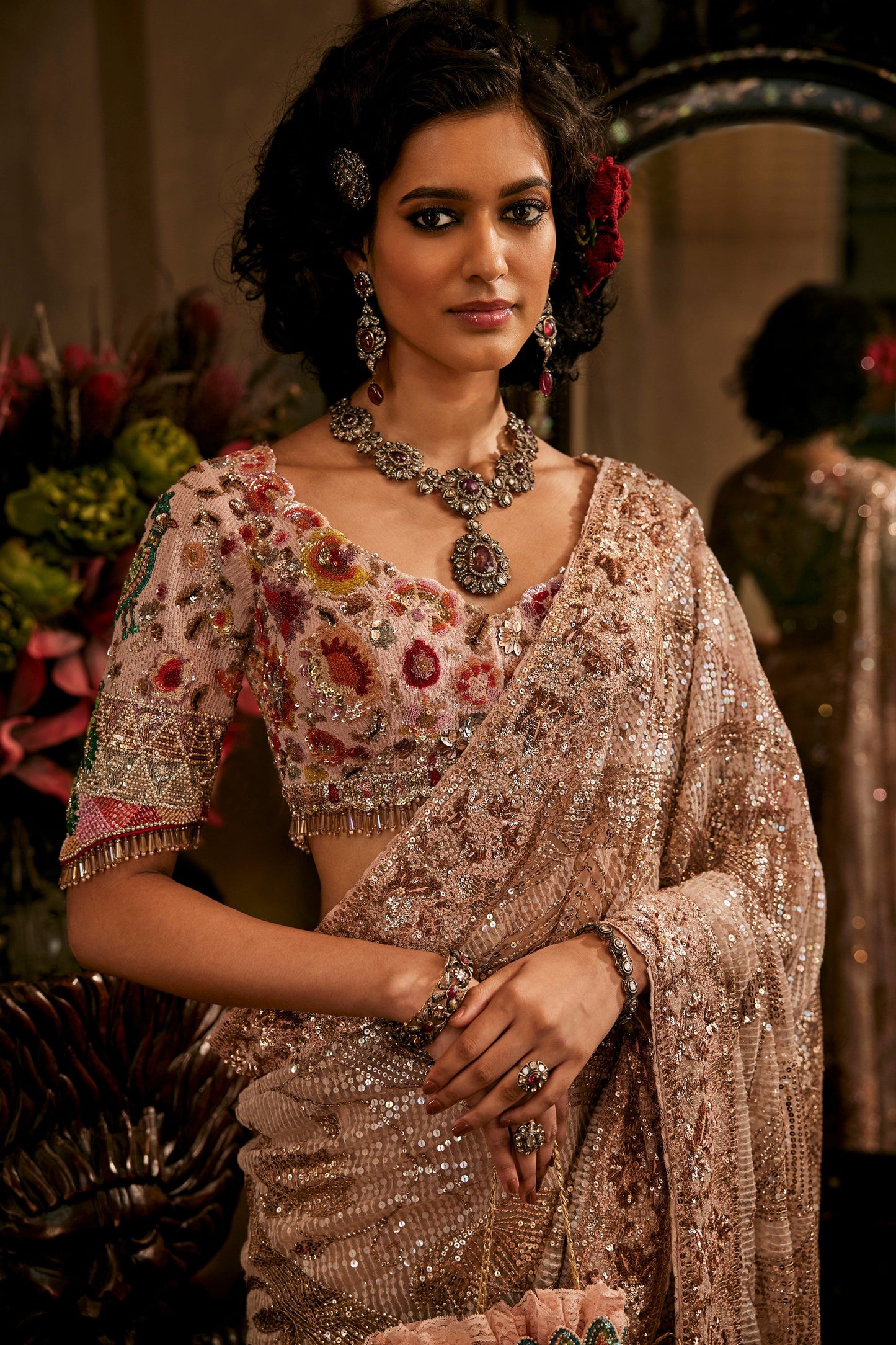 Ashes Of Rose Saree