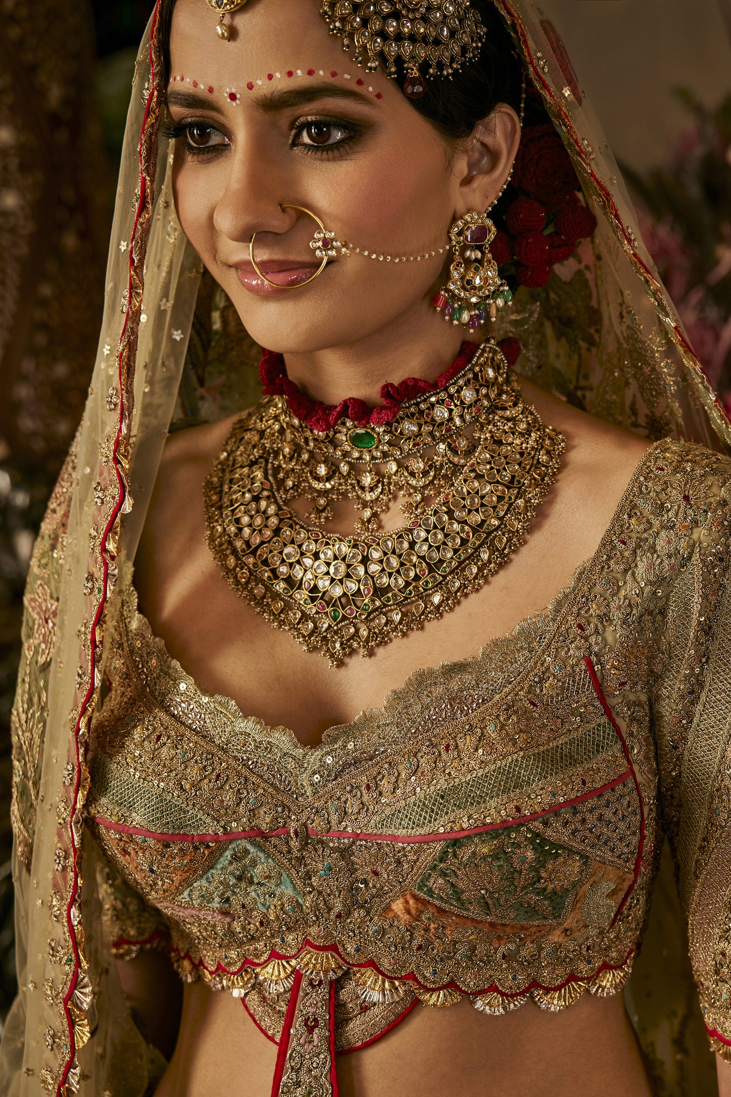Pale Chartreuse Hued Tulle Lehenga