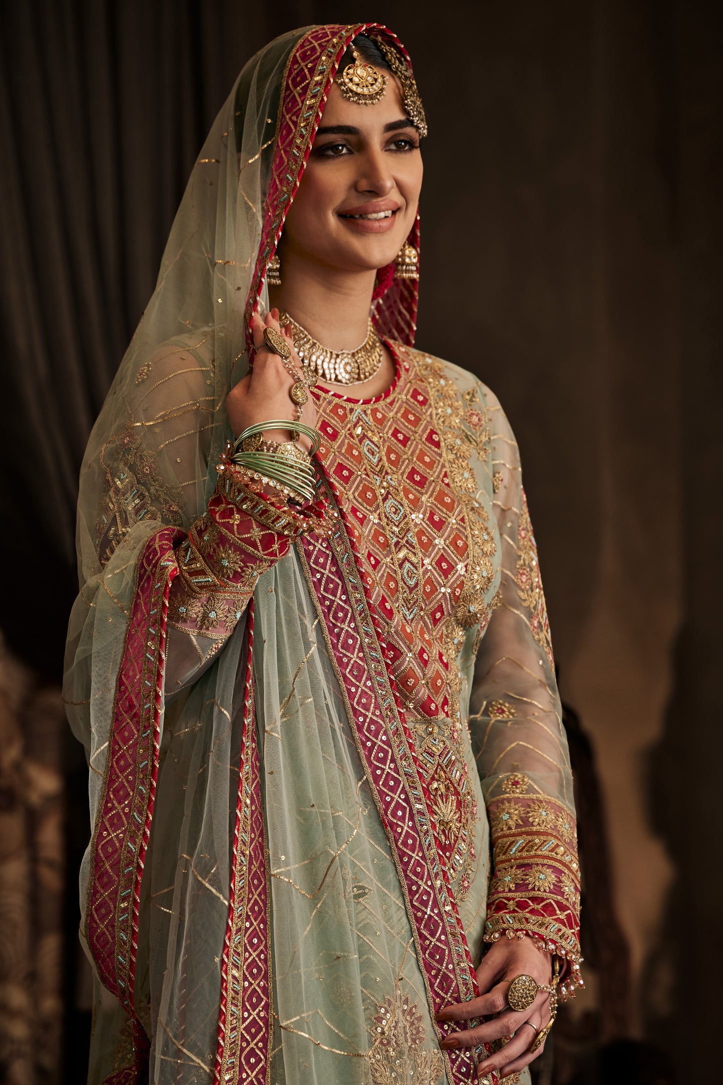 Gentle Blue Tulle With Sharara