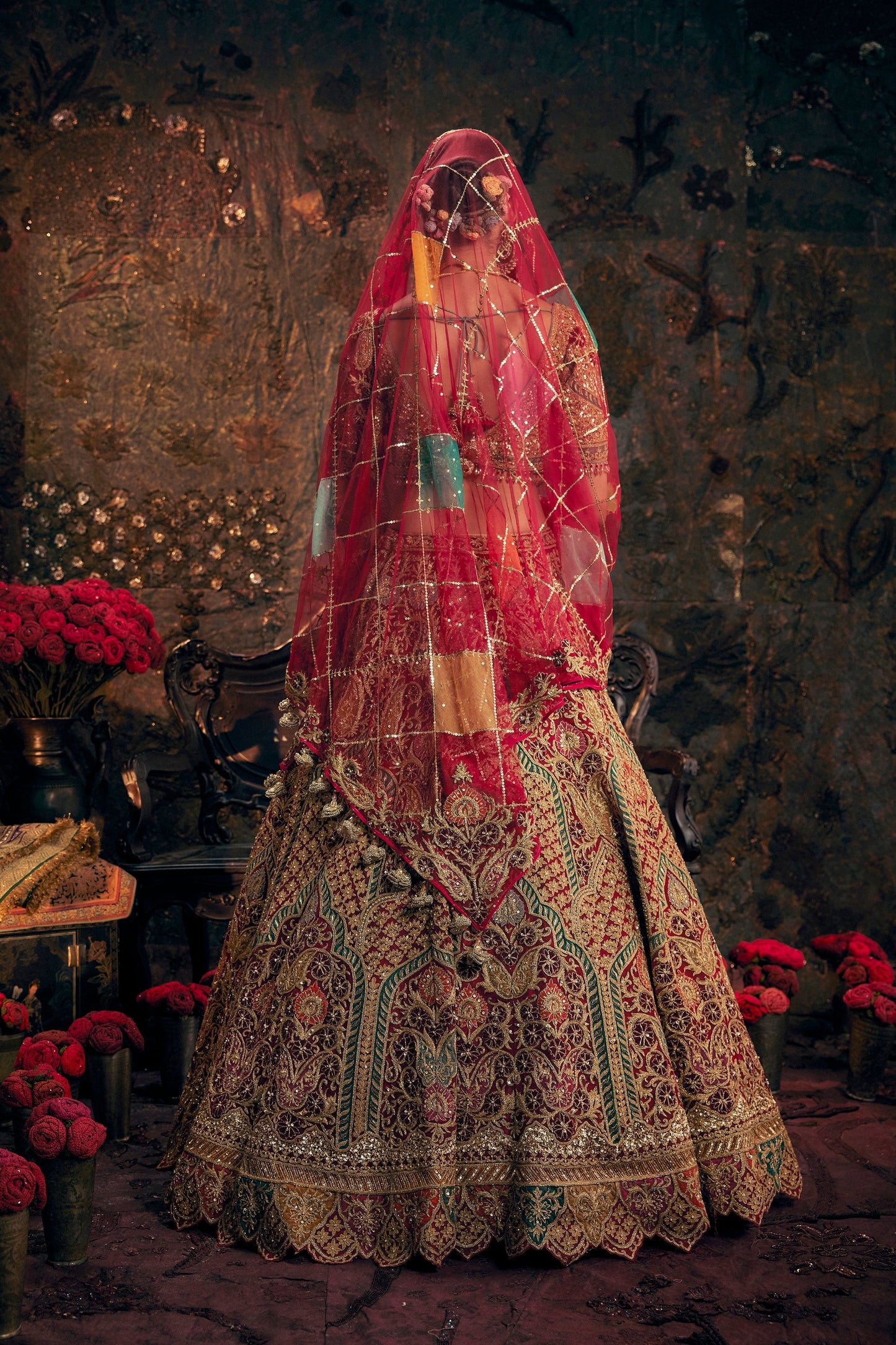 A Deep Red Lehenga