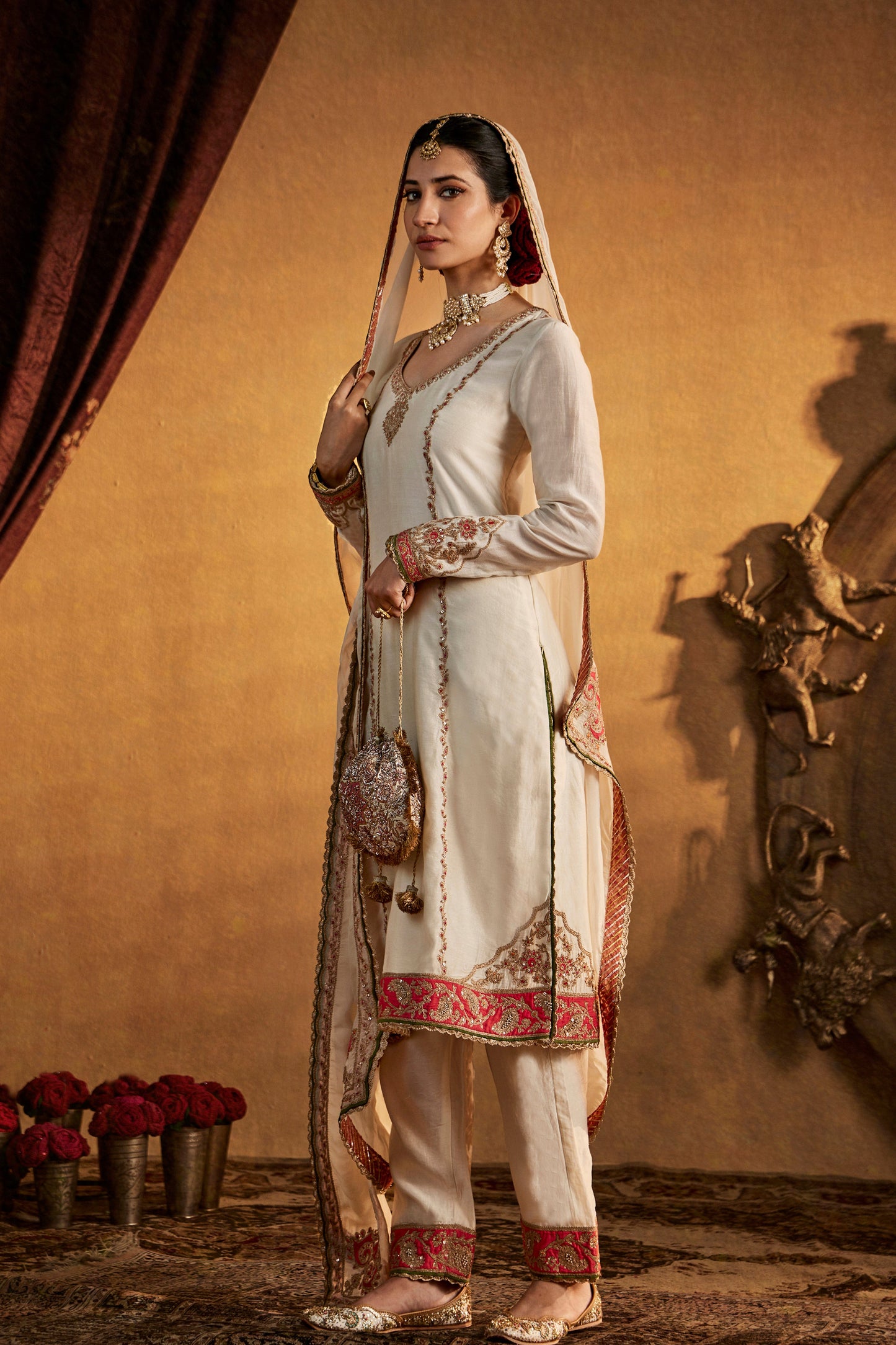 Ivory Straight Kurta Set
