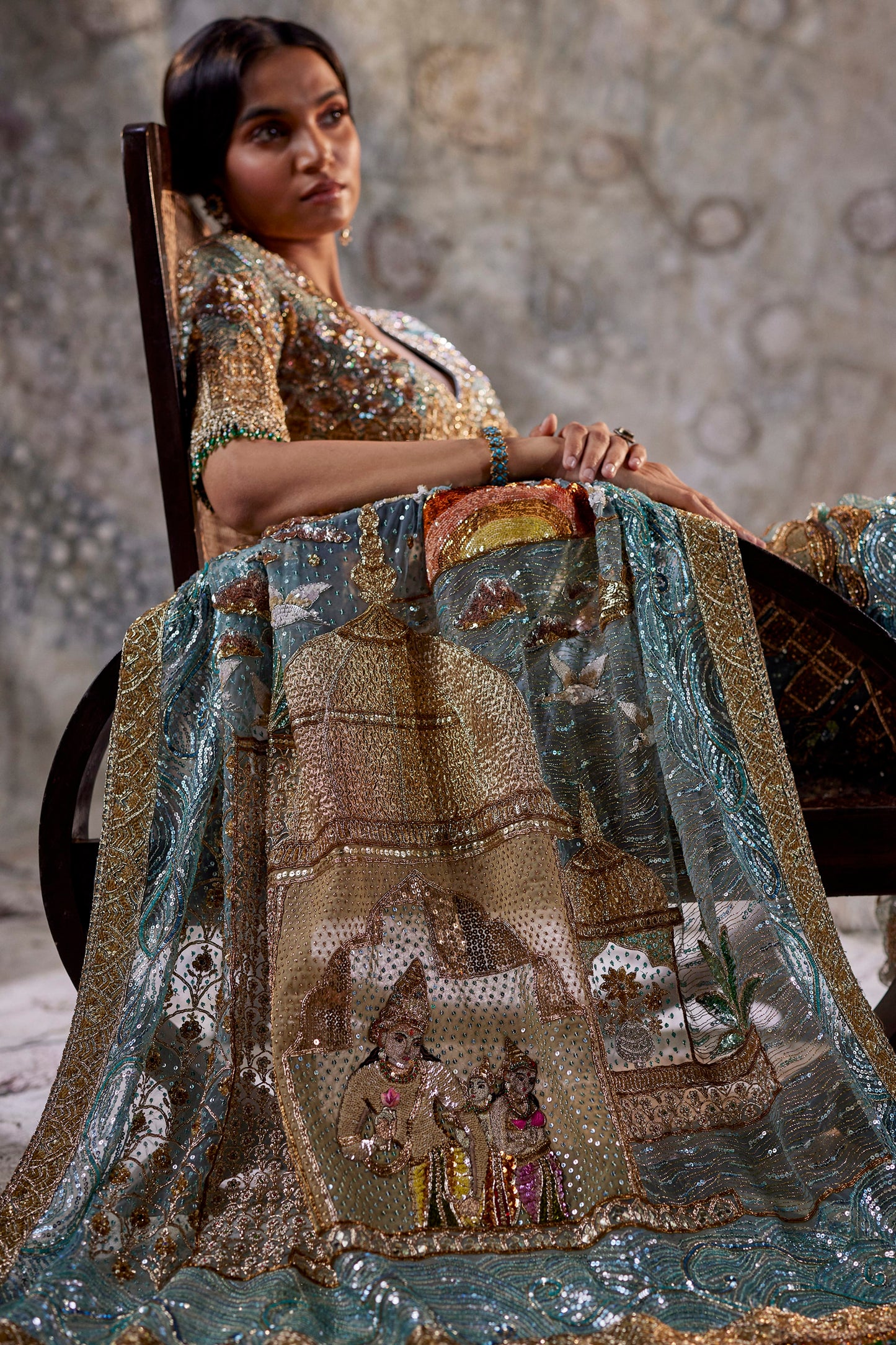 Aqua Blue Reverie Saree