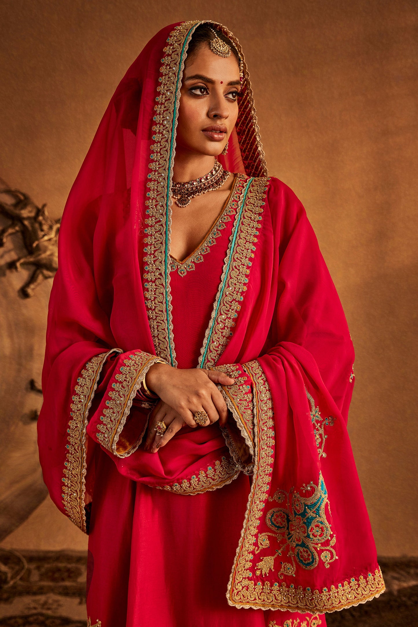 Rani Pink Kurta Set