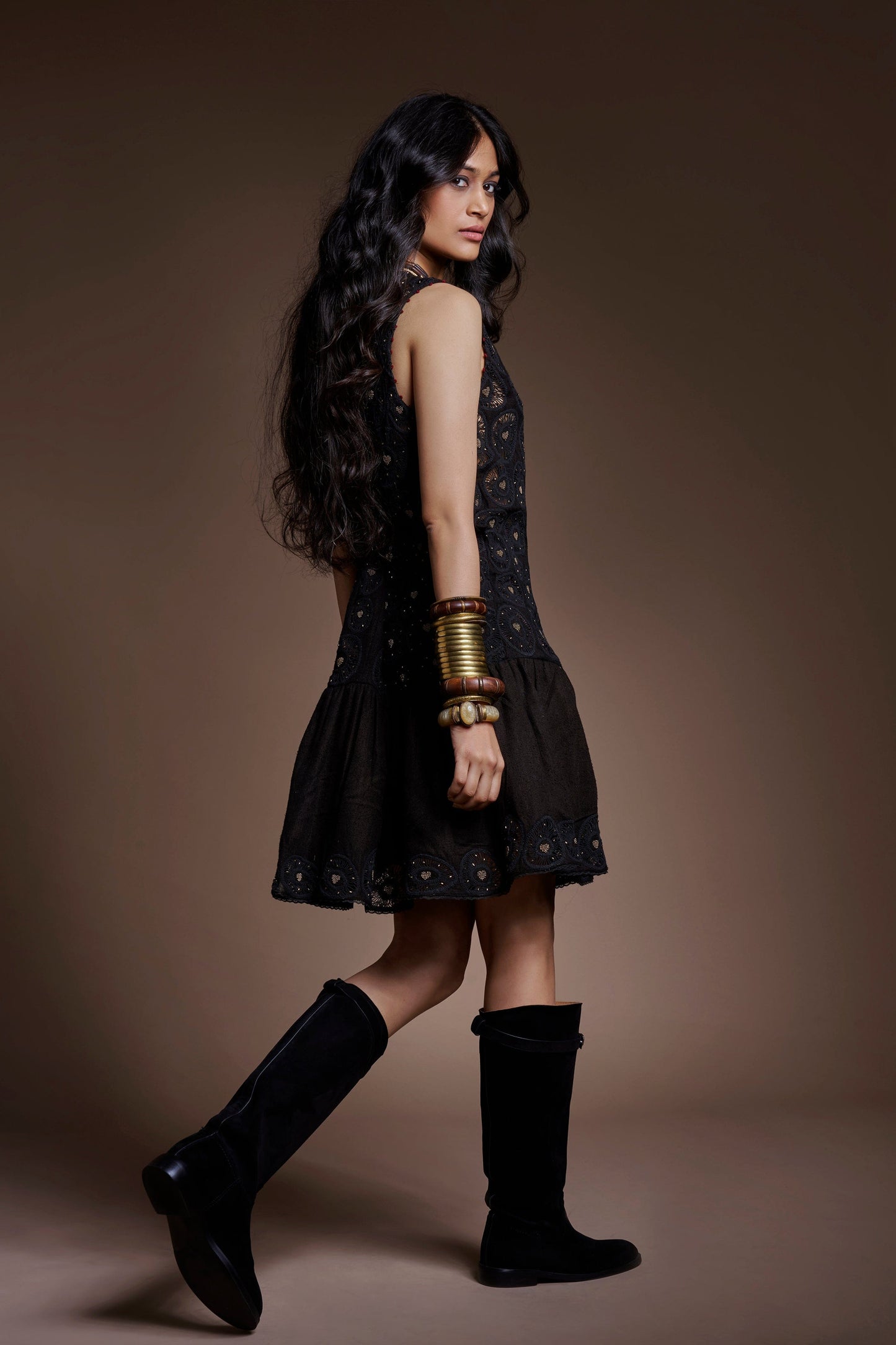 Black Cutwork Edit Dress