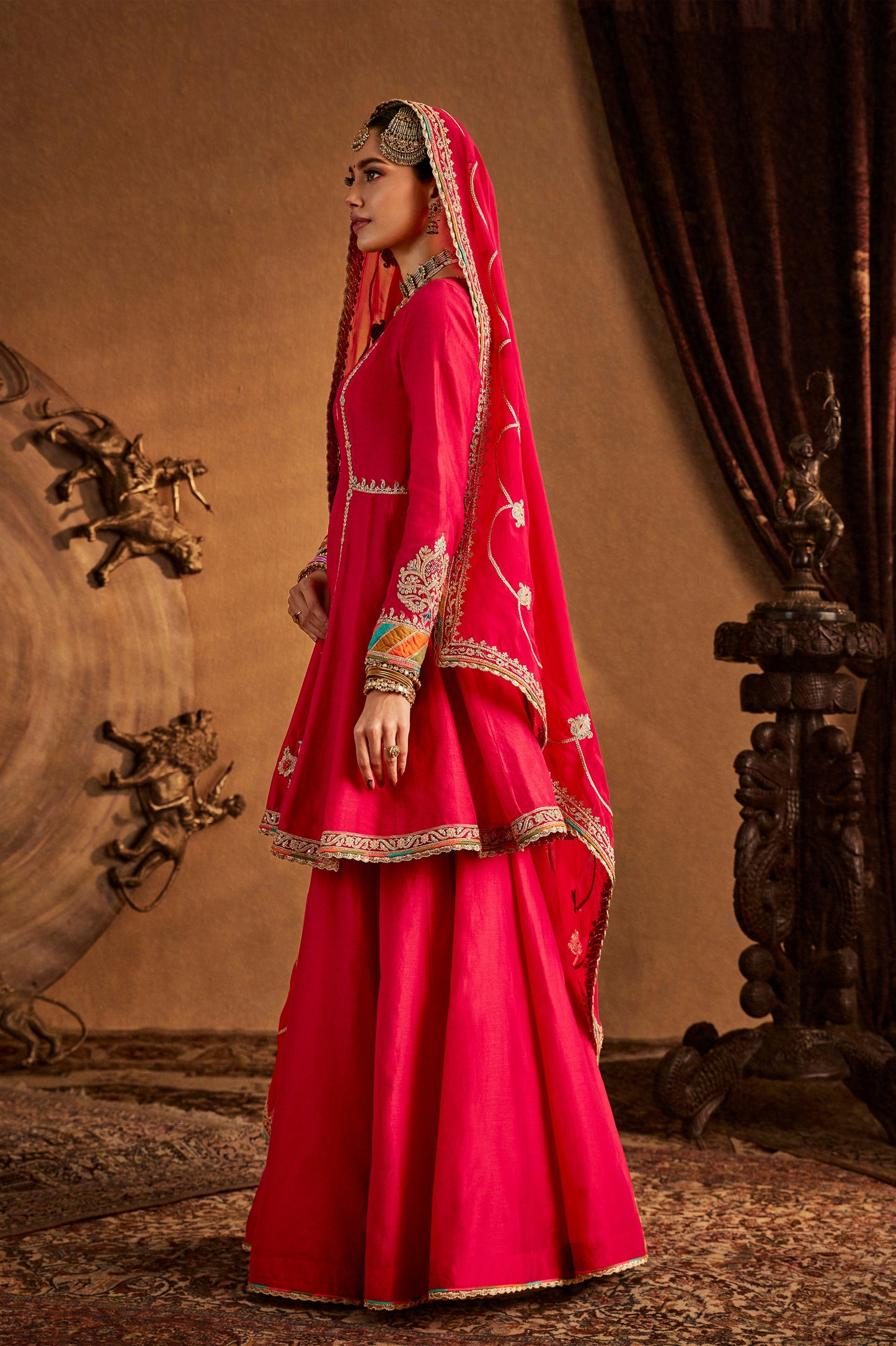 Rani Pink Avian Sharara Set
