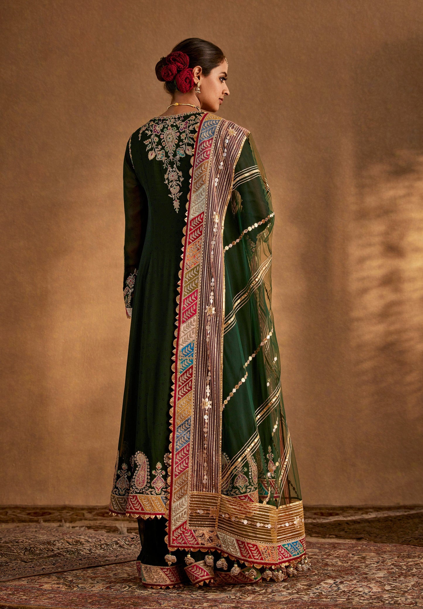 Deep Green Kurta-Sharara Set