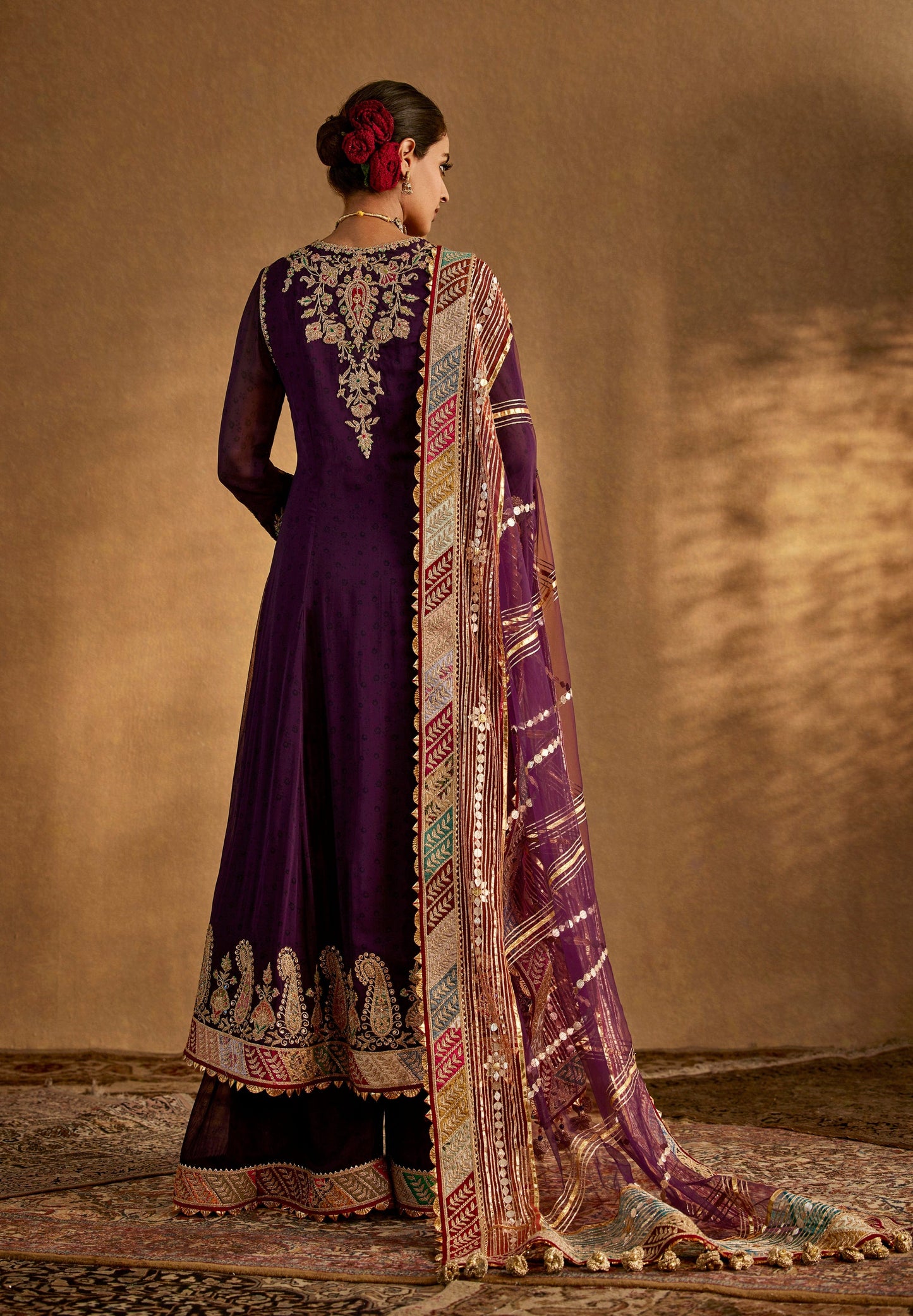Deep Purple Kurta-Sharara Set