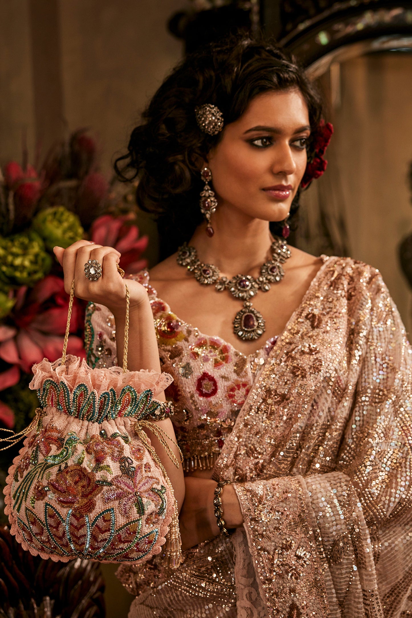 Ashes Of Rose Saree