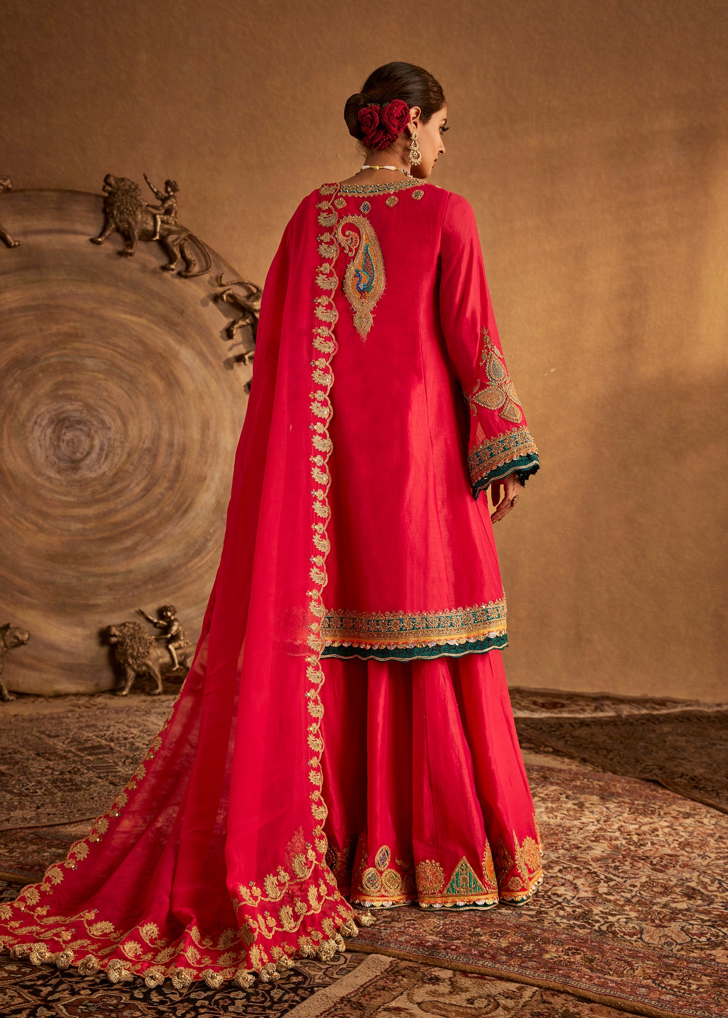 Hot Pink Sharara Set