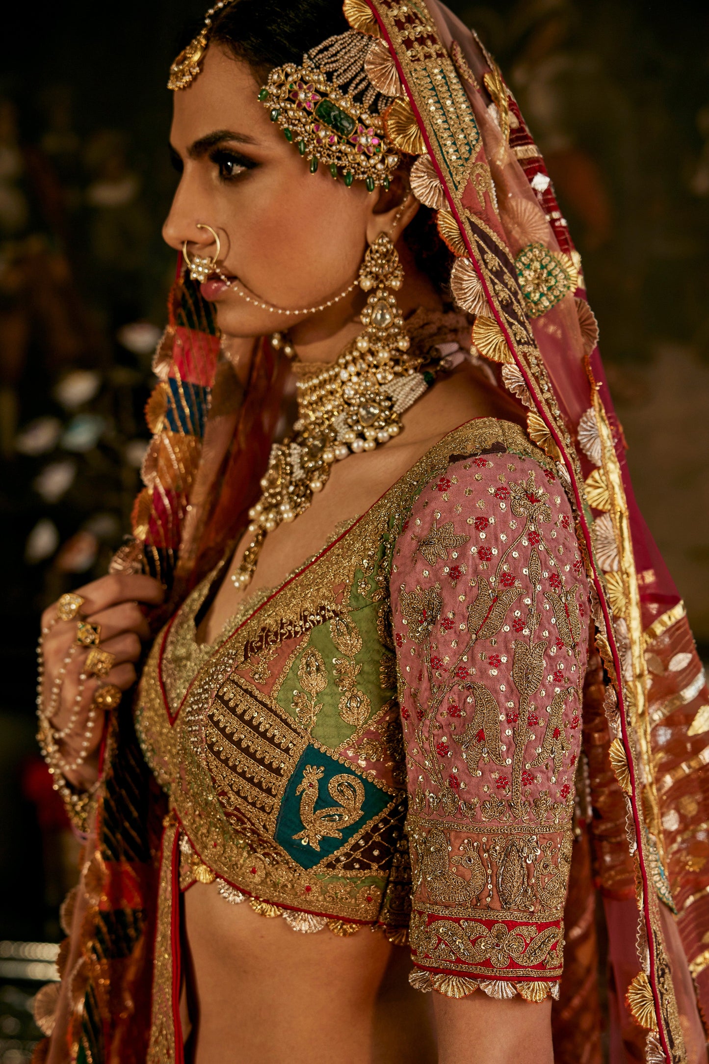 Ruby Red Gota Lehenga