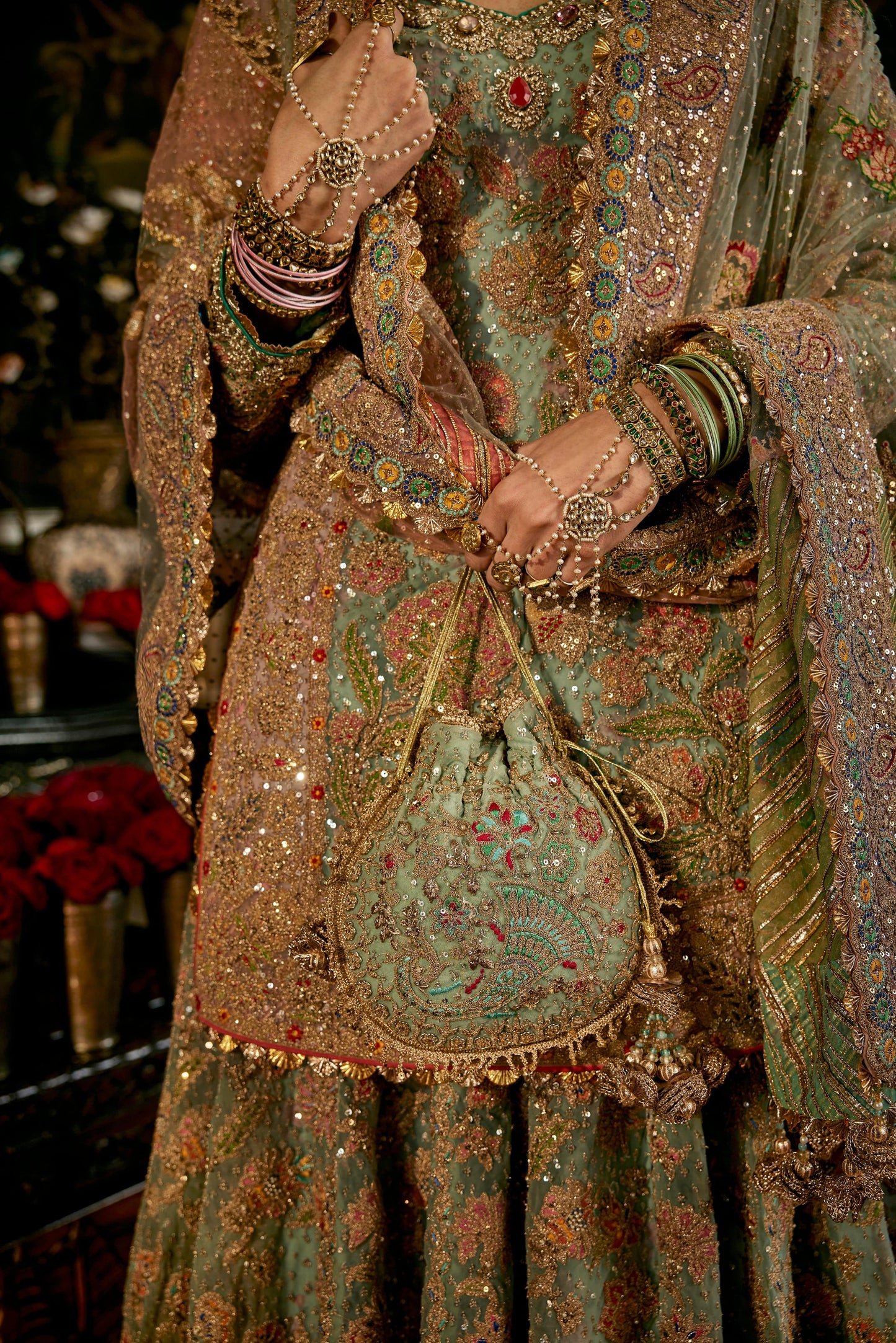 Pale Frosted Blue Sharara