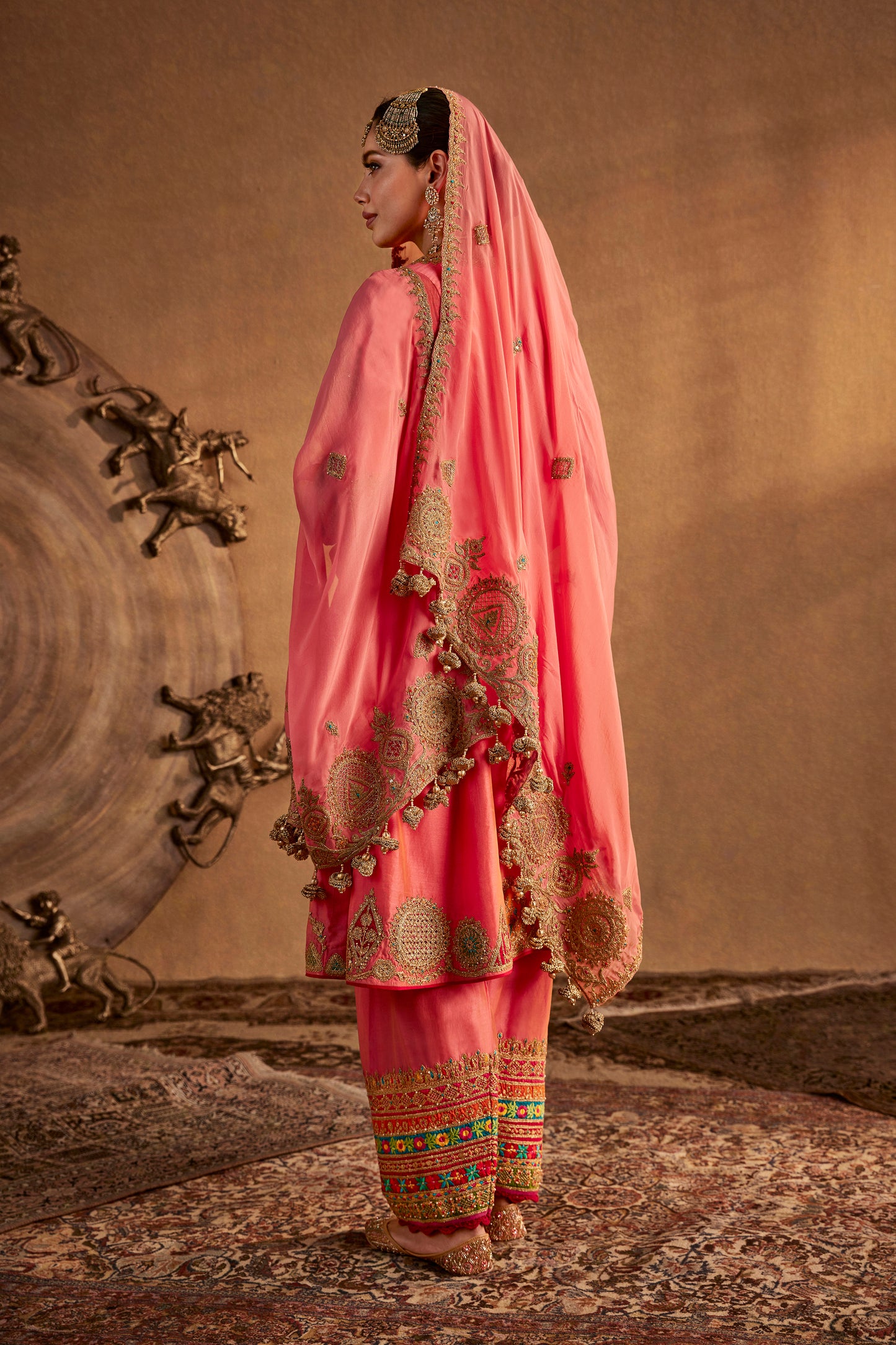 Coral Peach Kurta Set