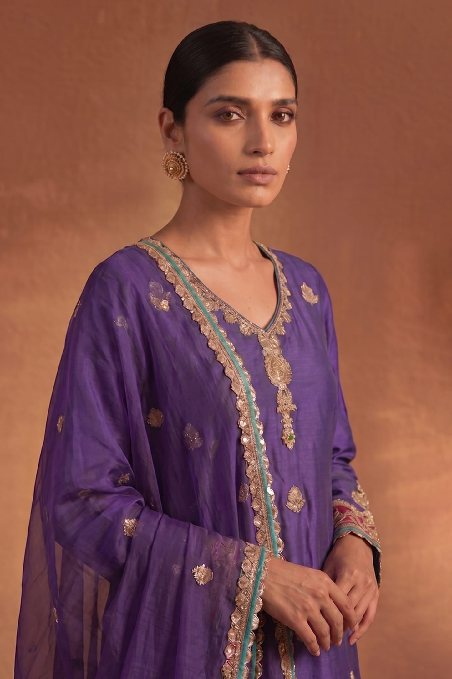 Purple Amethyst Sharara Set