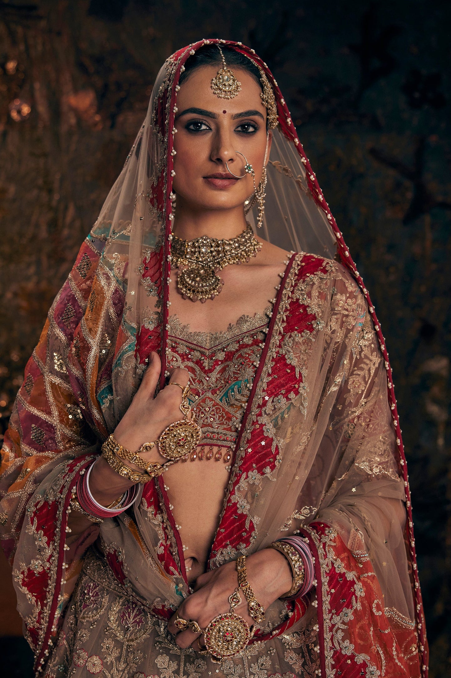 A Rose Beige Lehenga