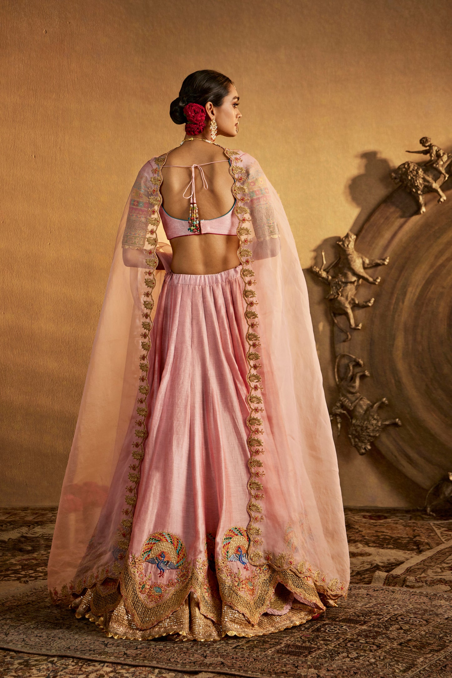 Soft Pink Silk Lehenga
