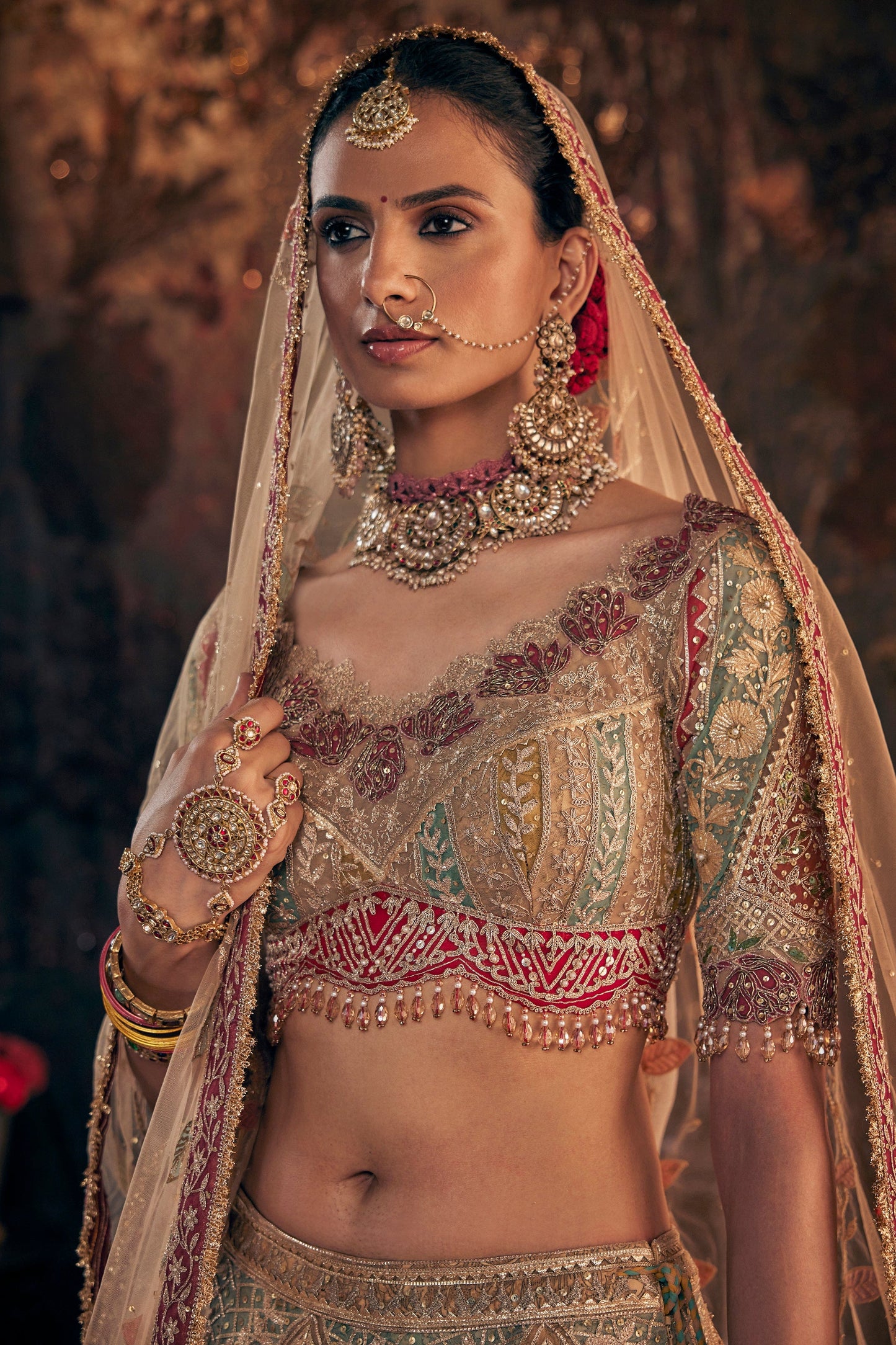 Barnish Gold Lehenga
