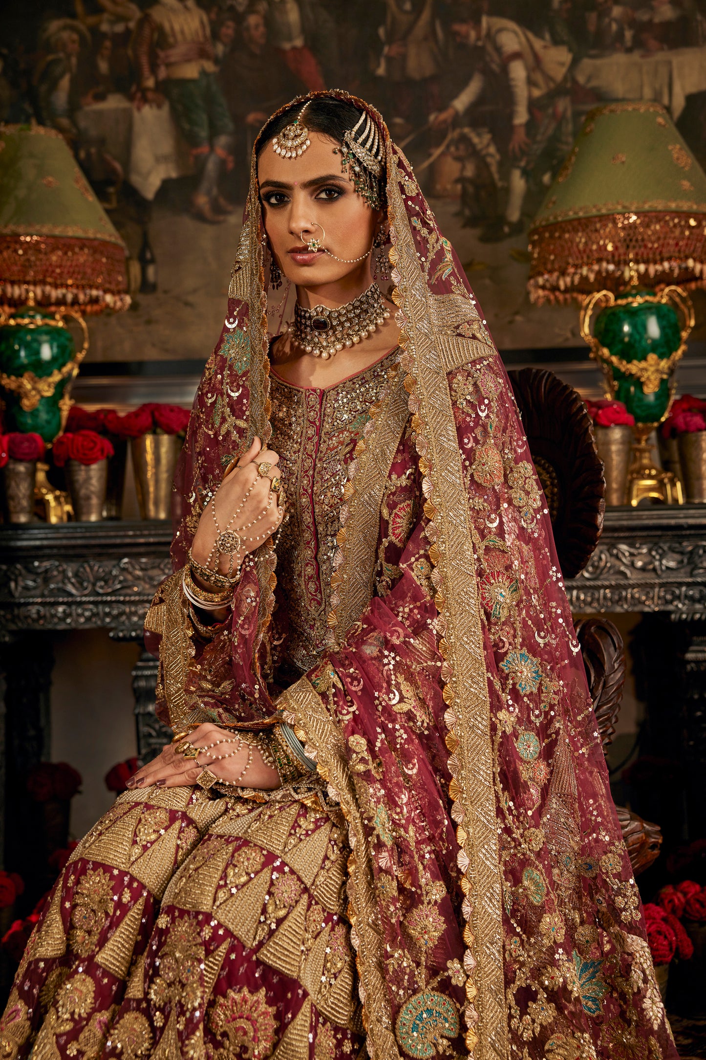 Deep Ruby Kurti Sharara