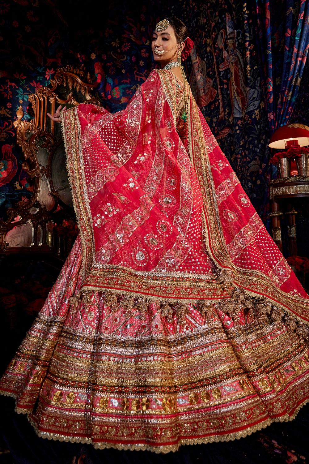 Rani Pink Sucha Gota Lehenga Set