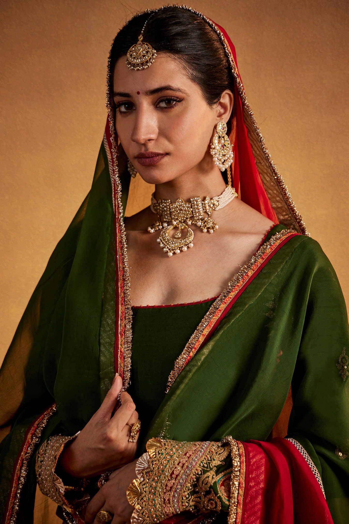 Dark Green Abha Kurta Set