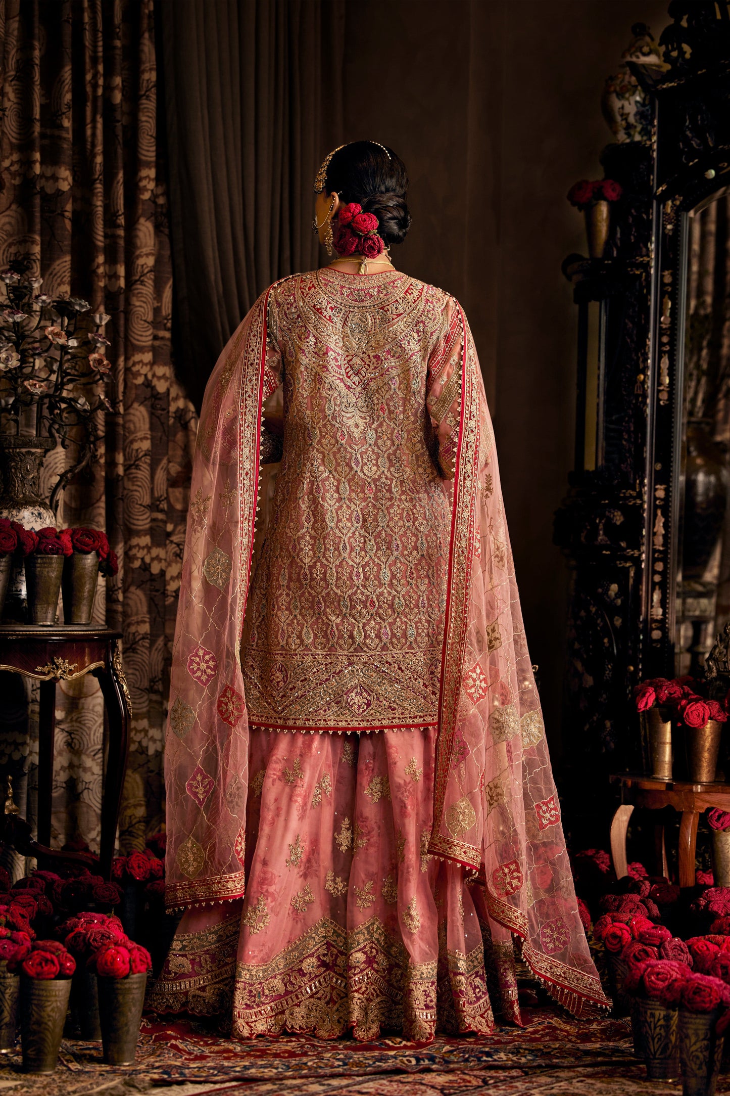 Blush Pink Tulle Gharara