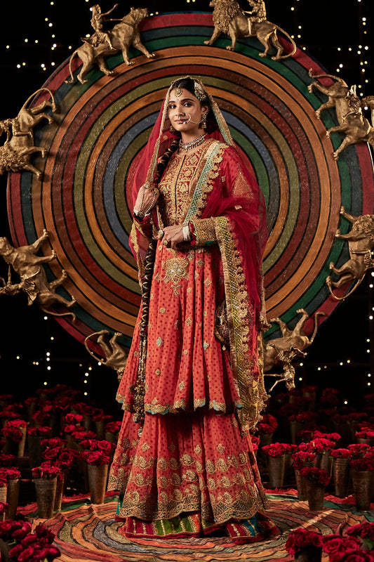Coral Double Layer Sharara