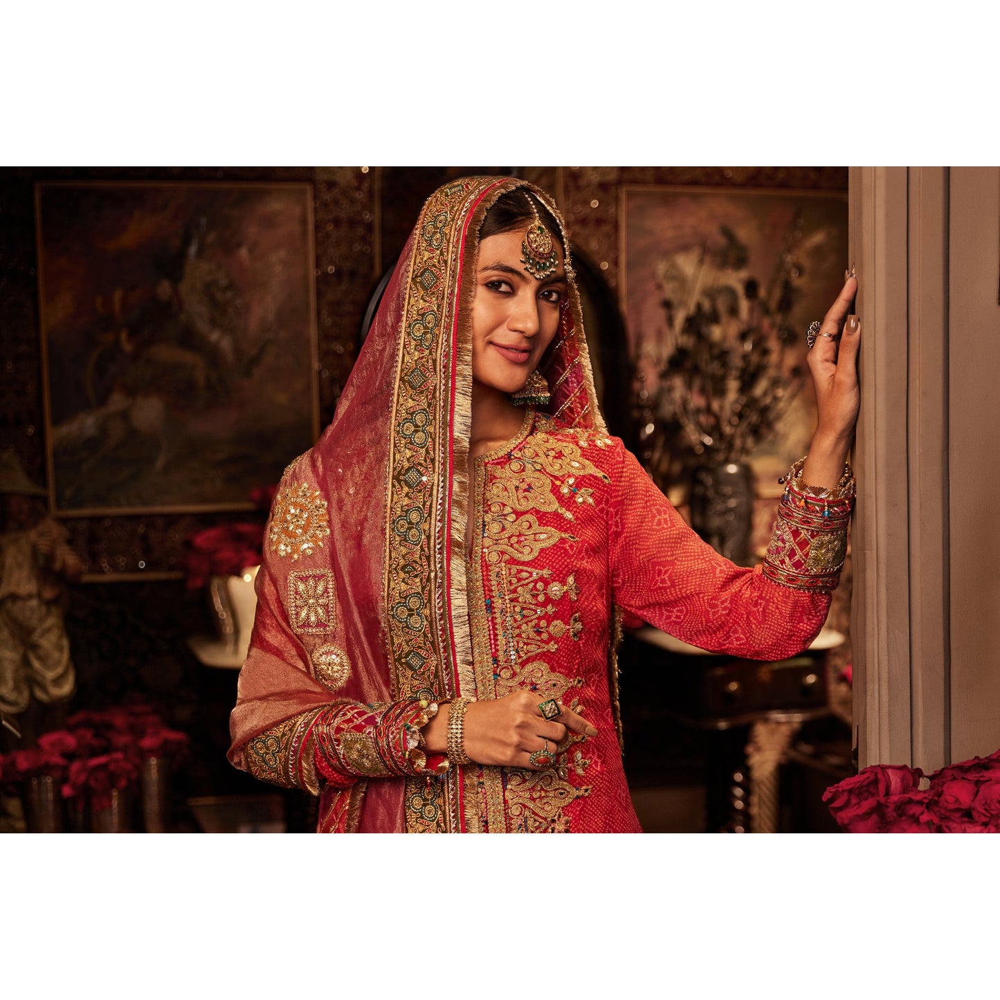 Red Kurta Set