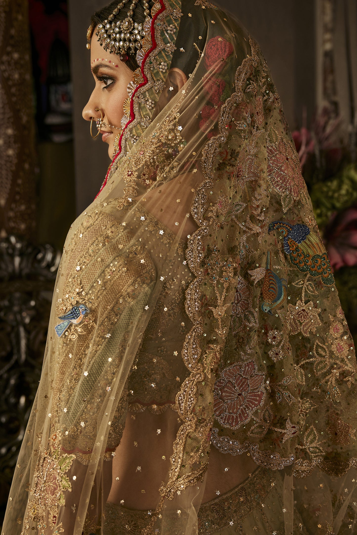 Pale Chartreuse Hued Tulle Lehenga