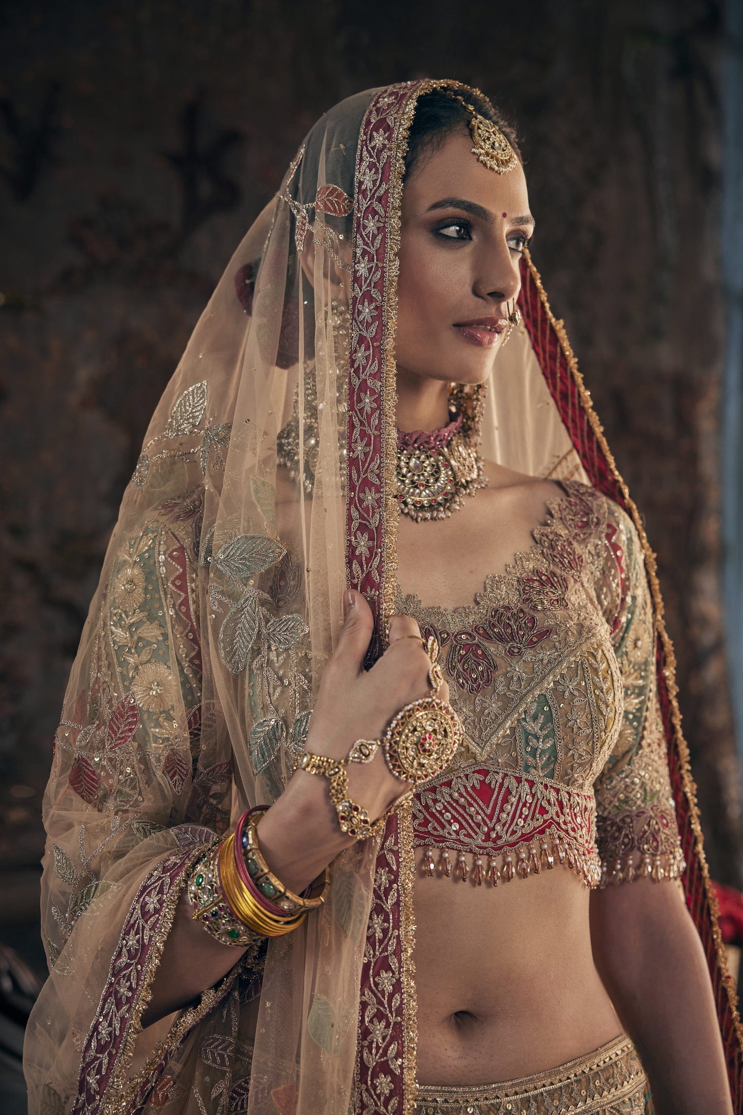 Barnish Gold Lehenga