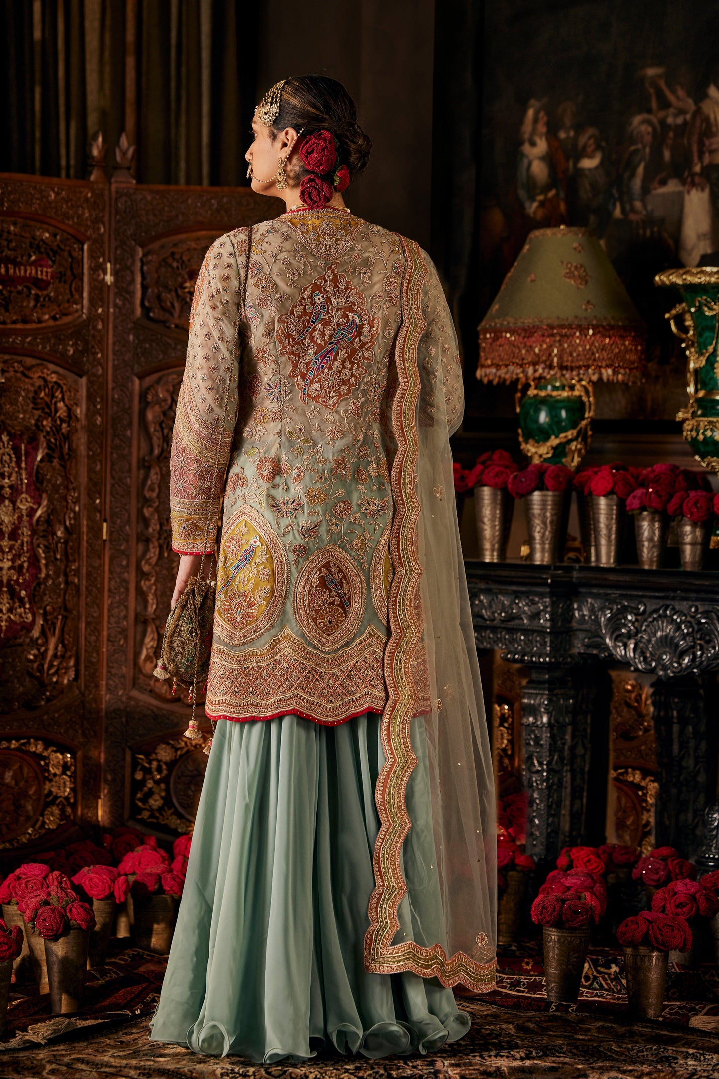 Ice Blue Kurta and Gharara