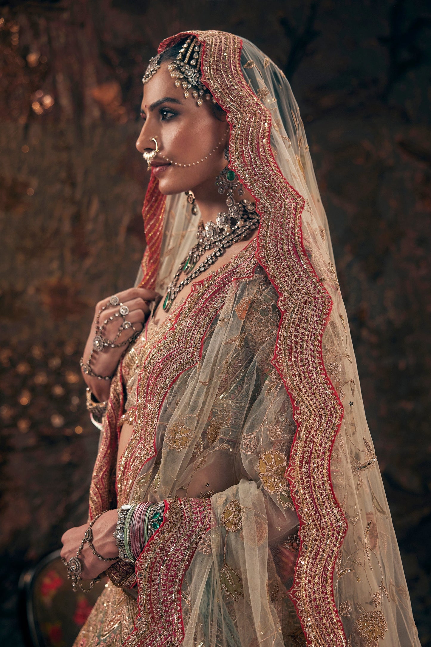 Earthy Ice Blue Lehenga