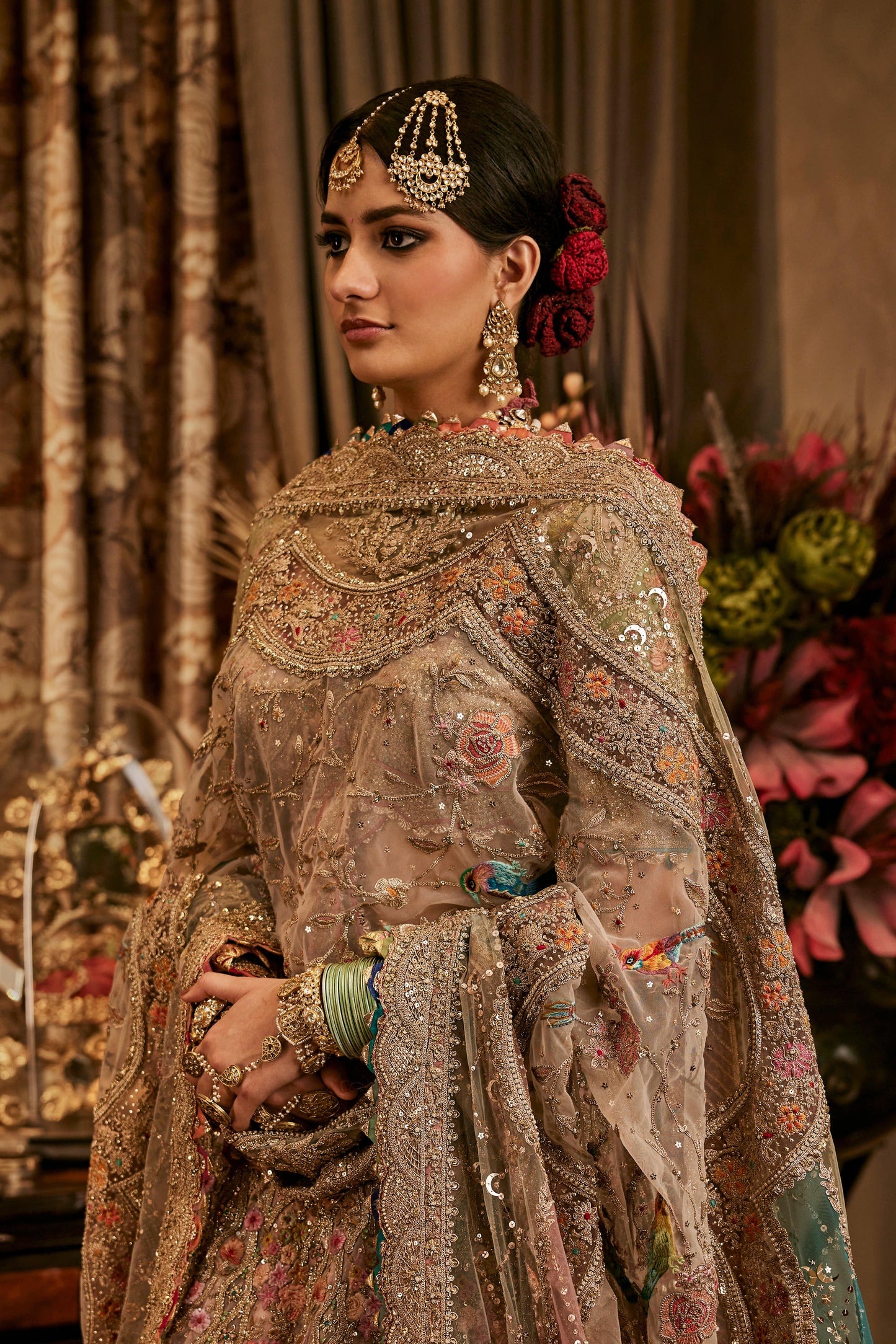 Blush Pink Tulle Lehenga