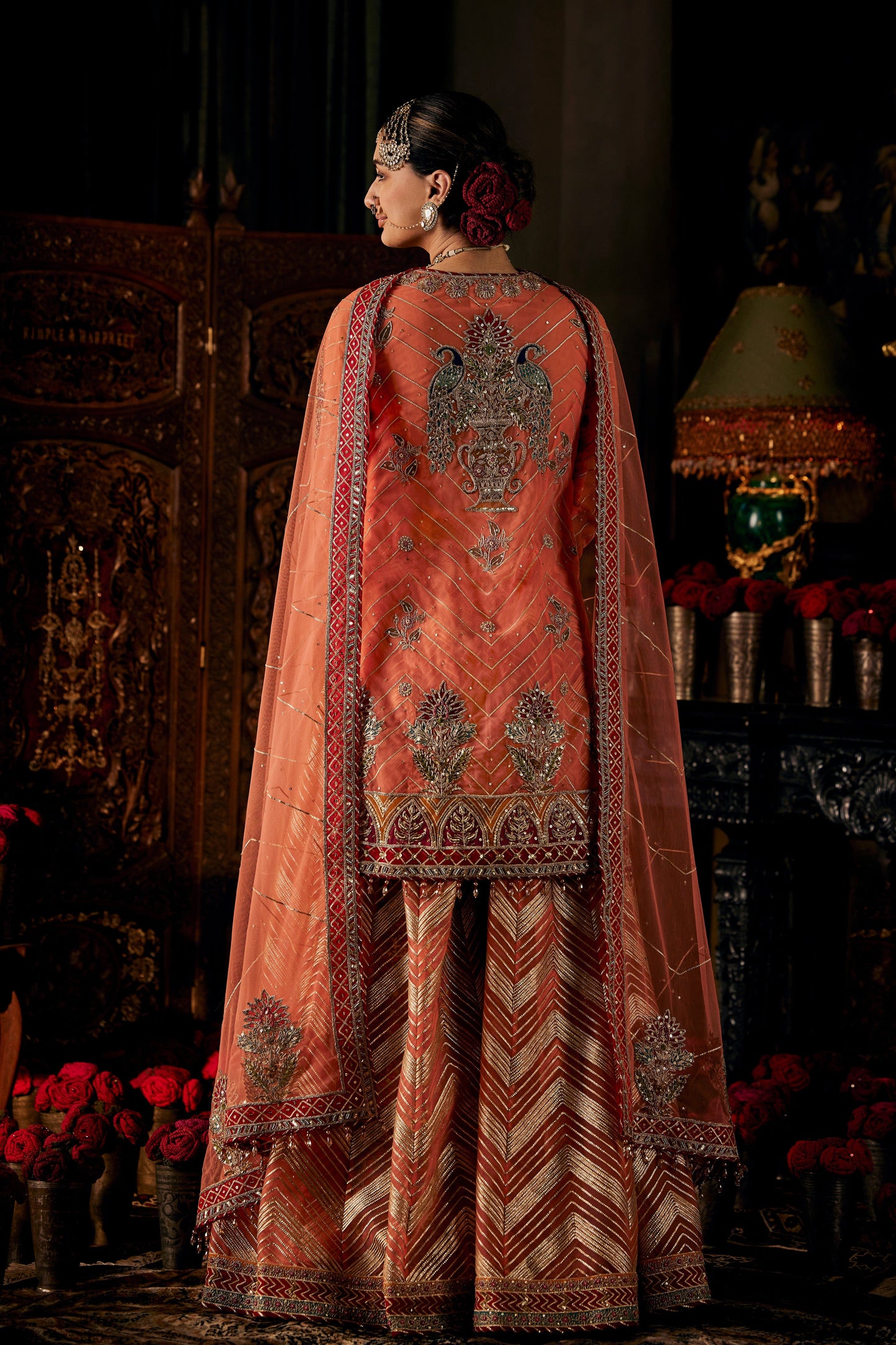 Peach Tulle Sharara