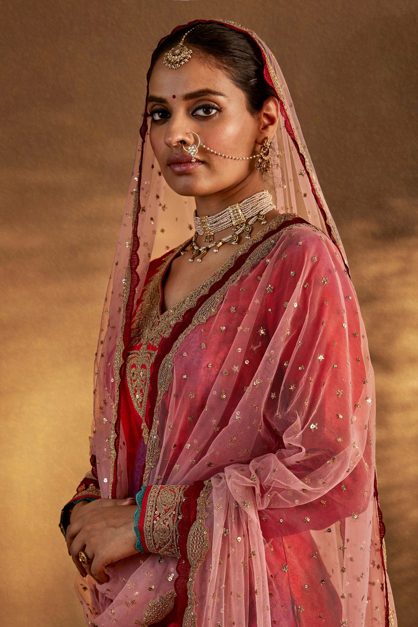 Sorbet Peach Sharara Set