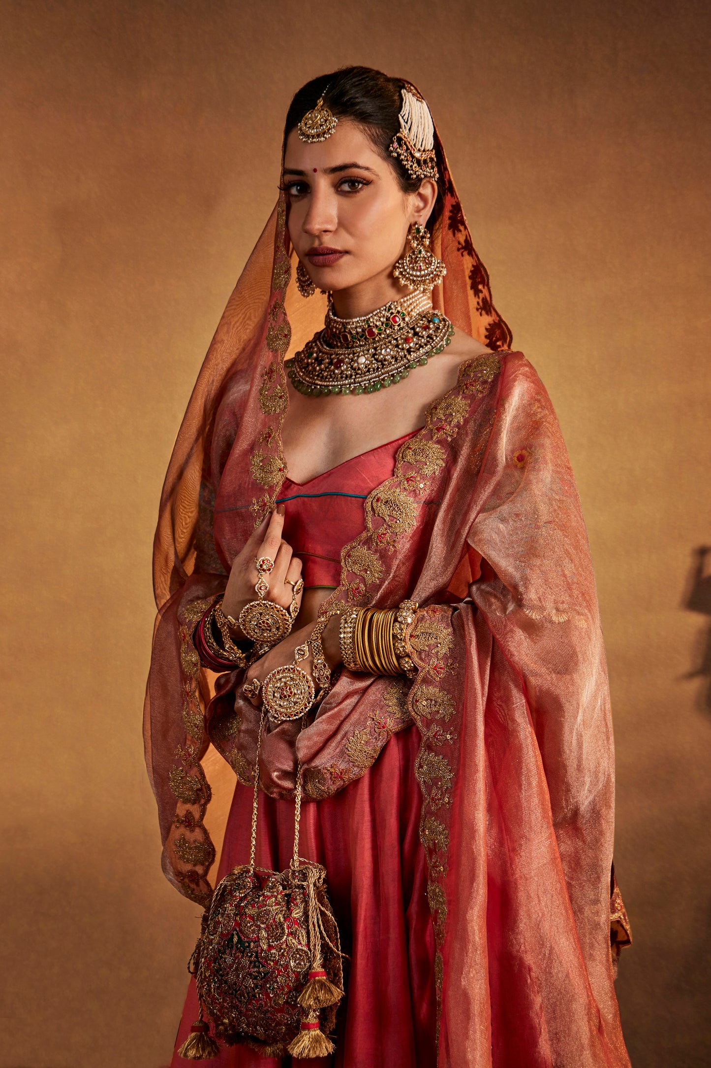 Sorbet Peach Silk Lehenga
