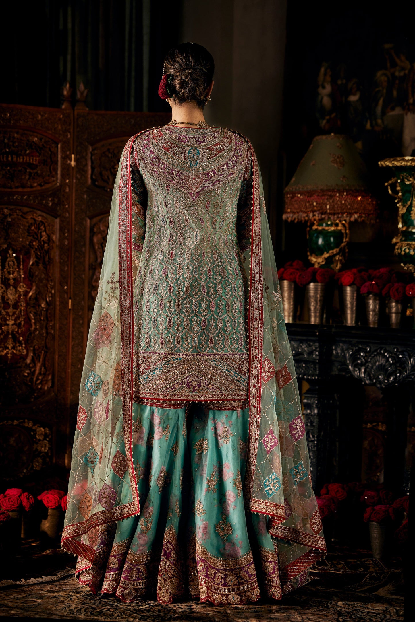 Aqua Blue Gharara