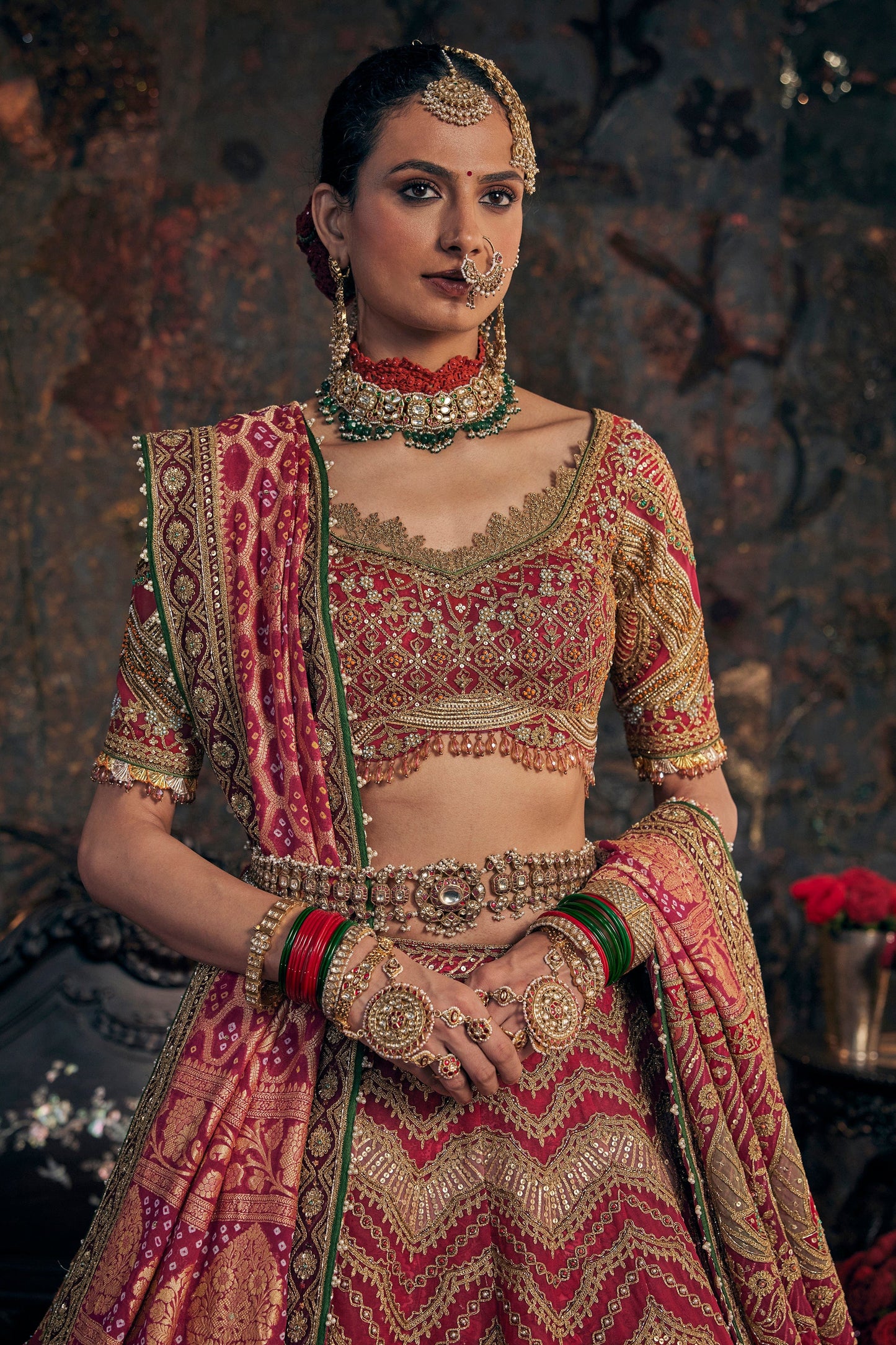 Deep Rose Lehenga